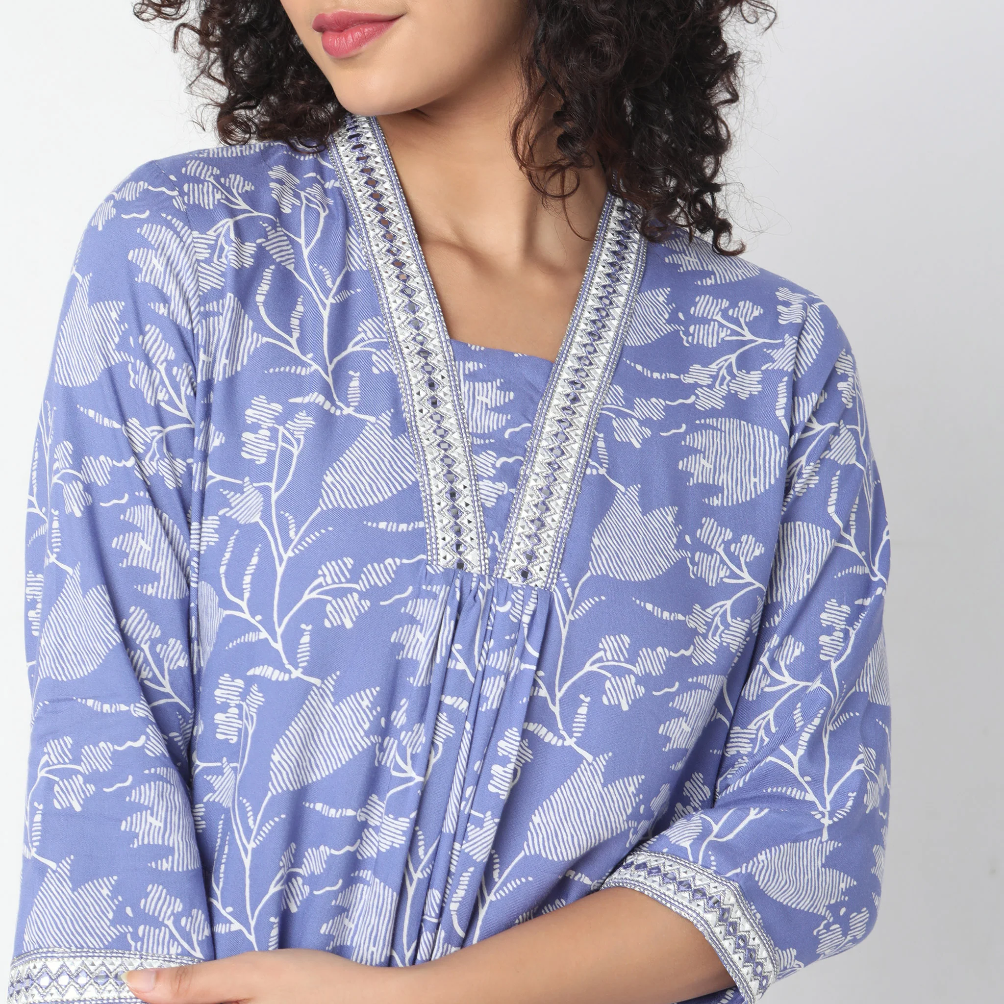 Flare Fit Printed Kurta - Image 4