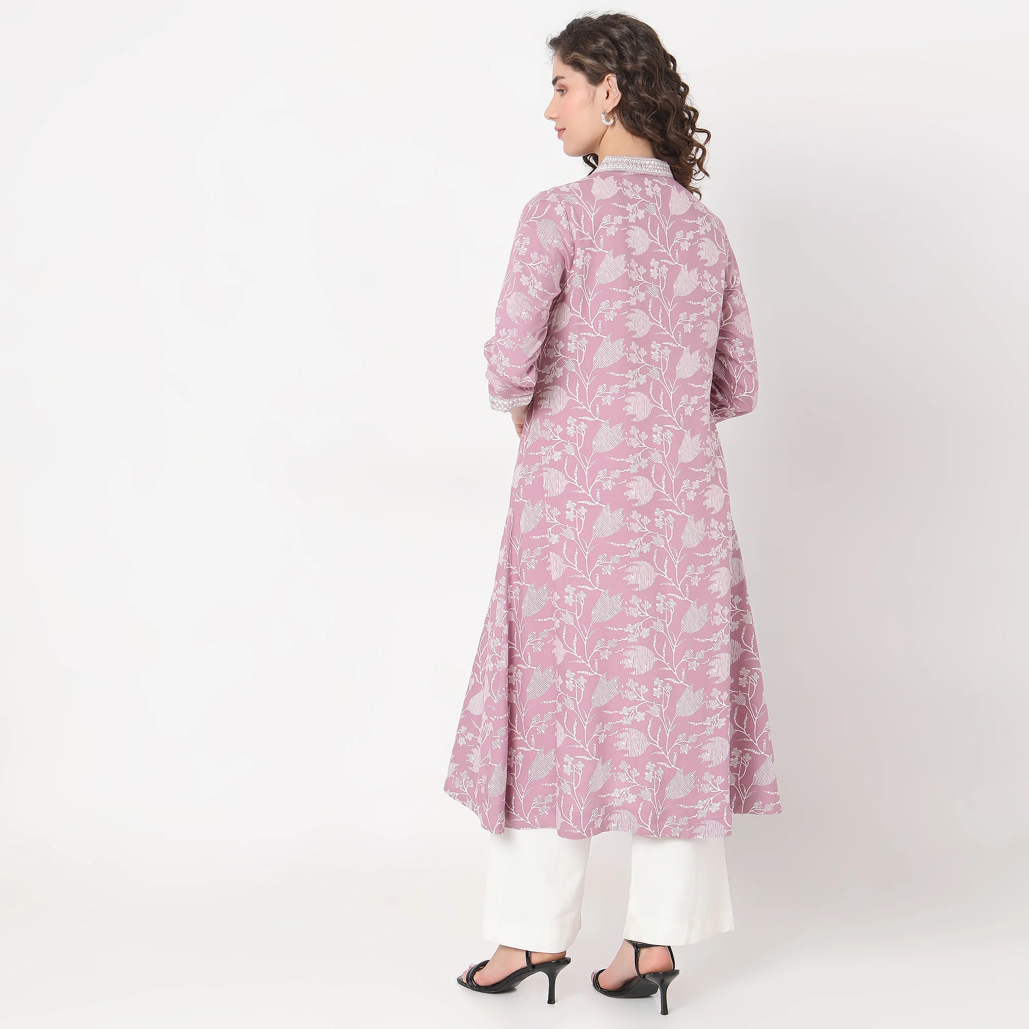 Flare Fit Printed Kurta - Image 8
