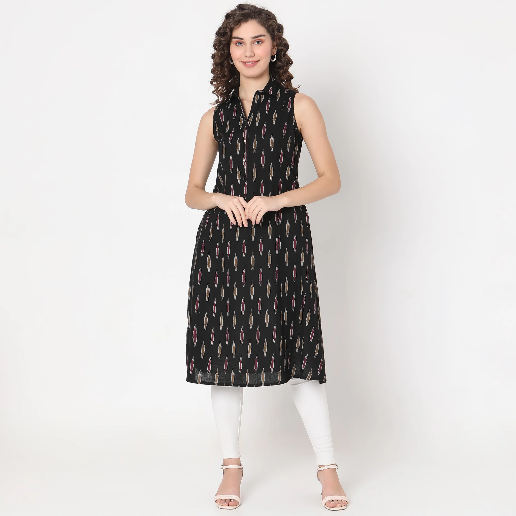 Flare Fit Printed Kurta - Image 2