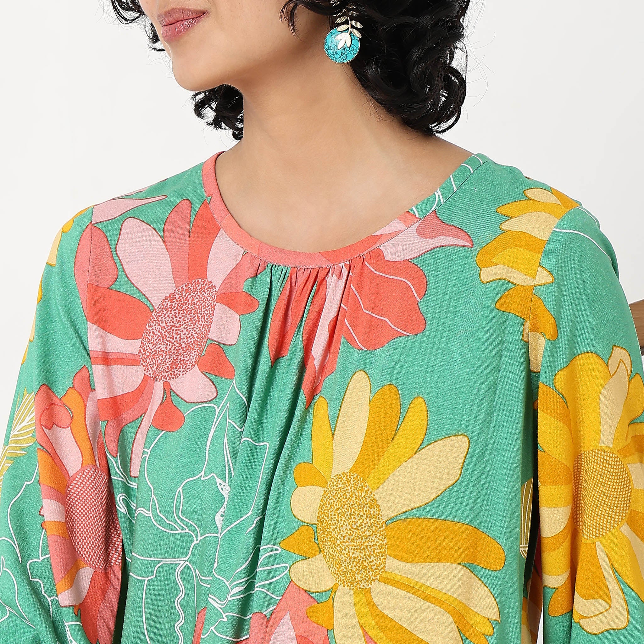 Flare Fit Printed Kurta - Image 4