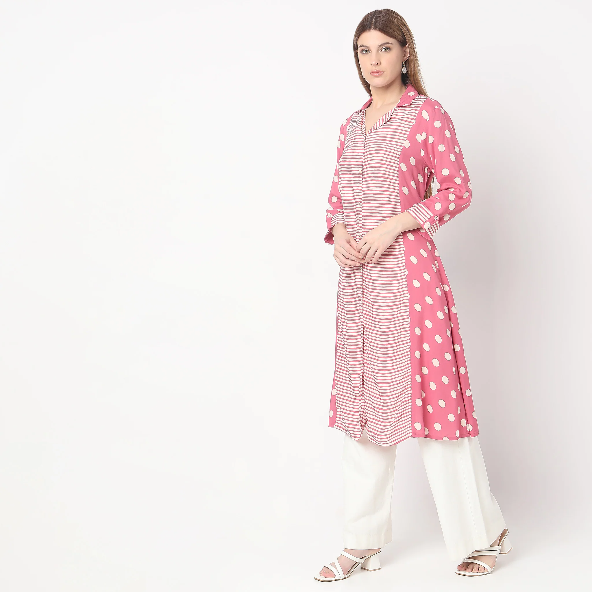 Flare Fit Printed Kurta - Image 5