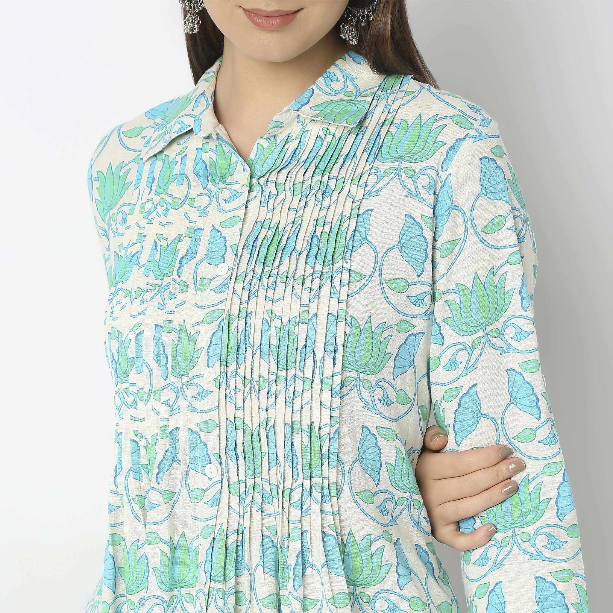 Flare Fit Printed Kurta - Image 4