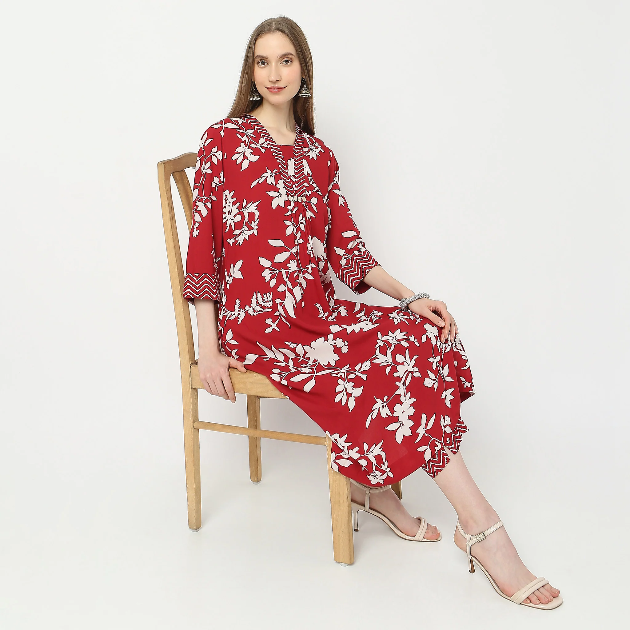 Flare Fit Printed Kurta