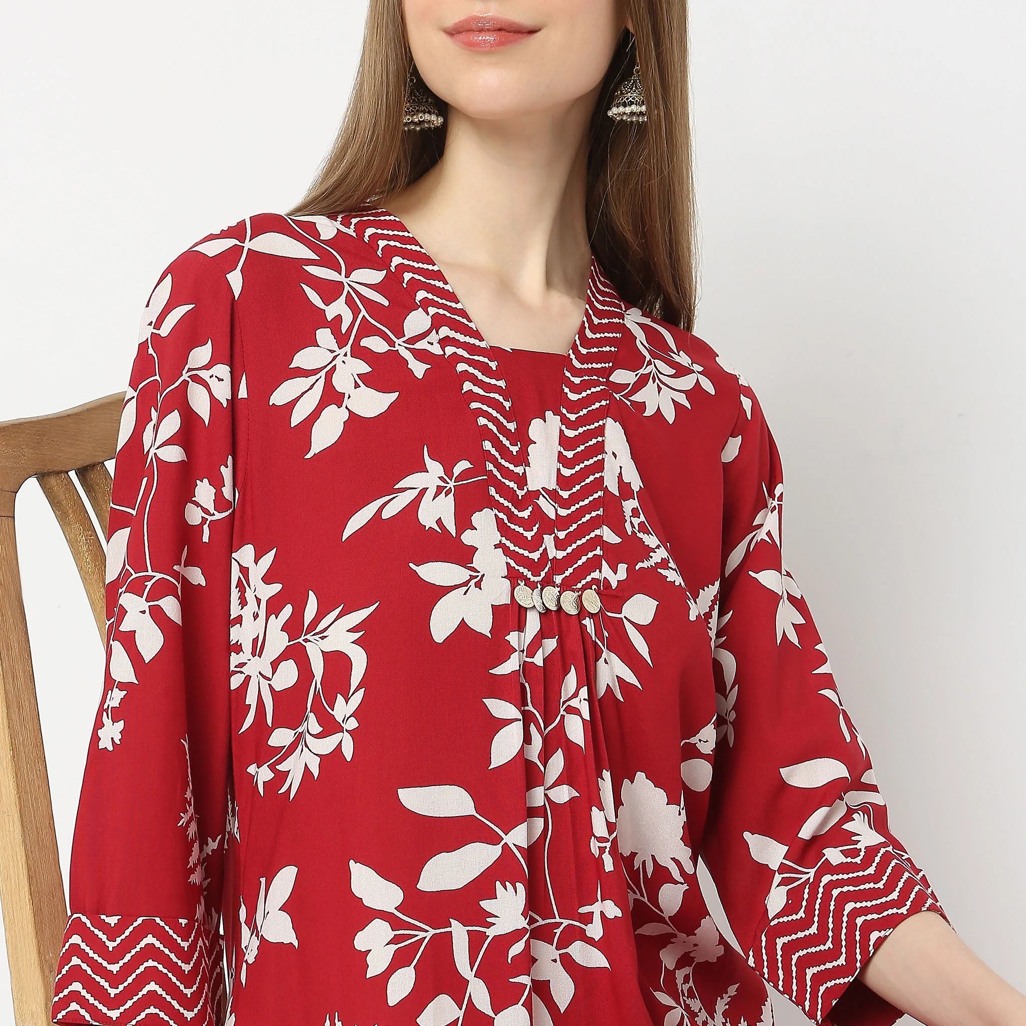 Flare Fit Printed Kurta - Image 4