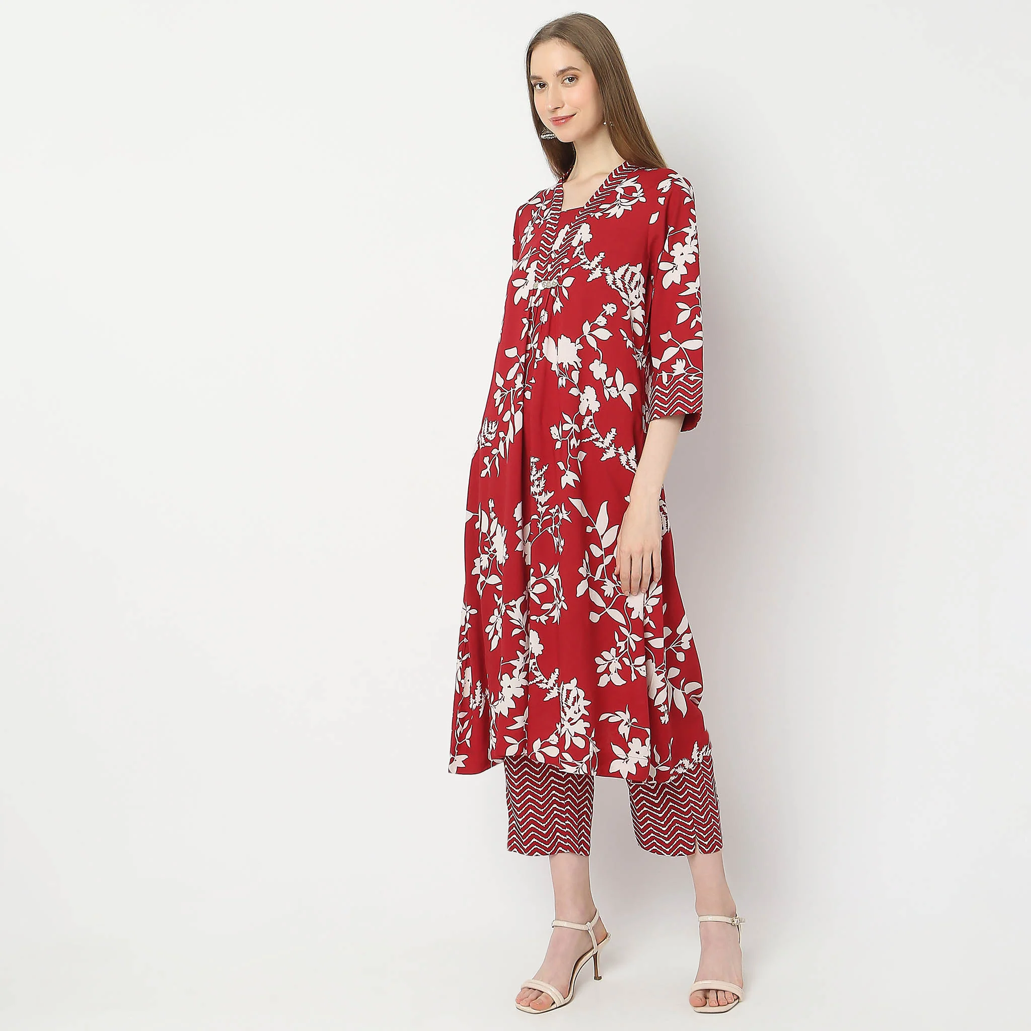Flare Fit Printed Kurta - Image 5