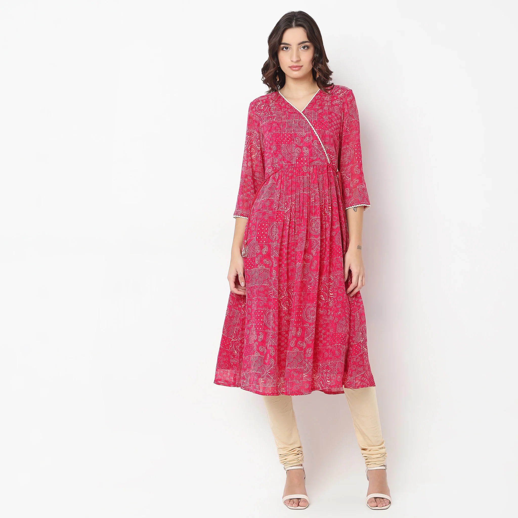 Flare Fit Printed Kurta - Image 2
