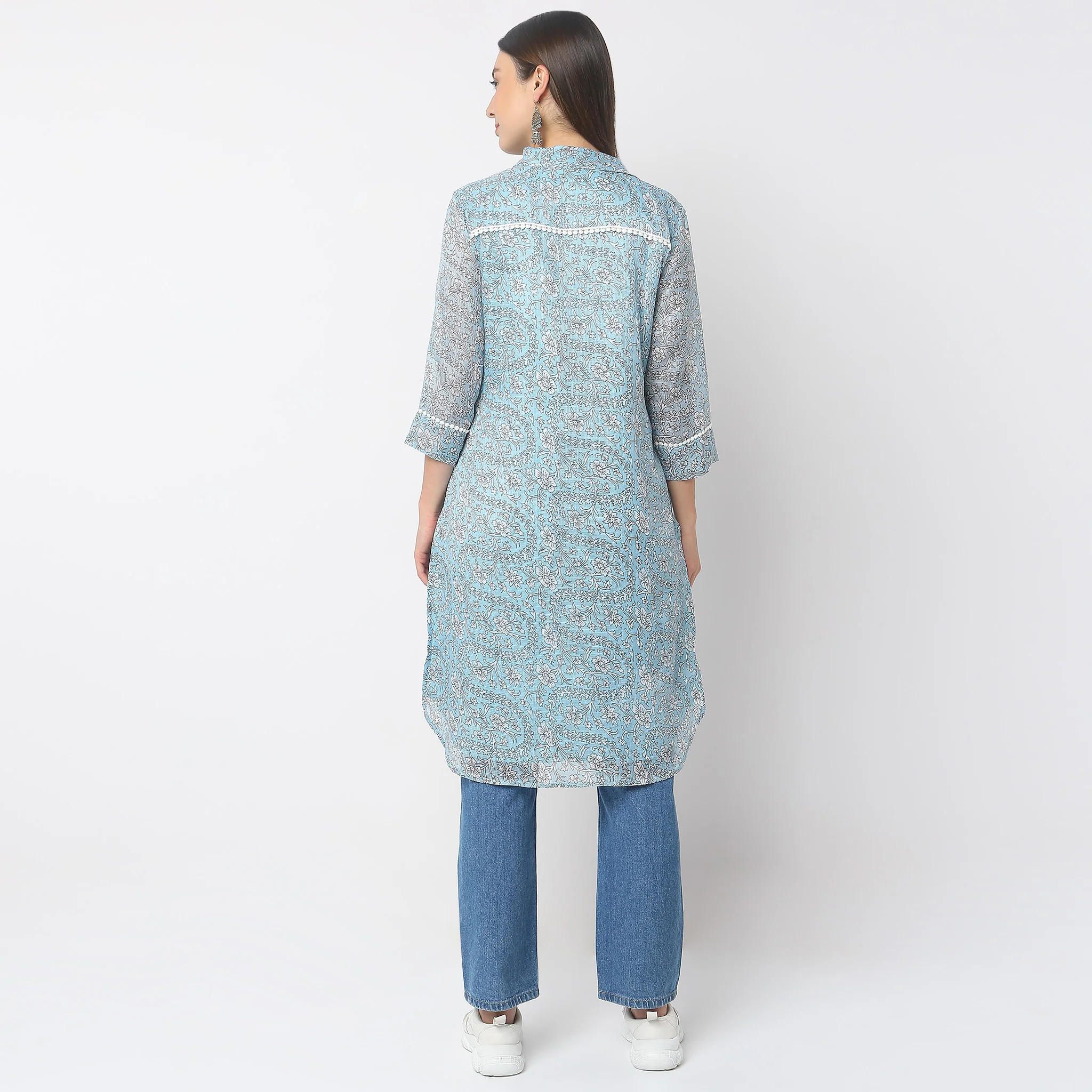 Flare Fit Printed Kurta - Image 3