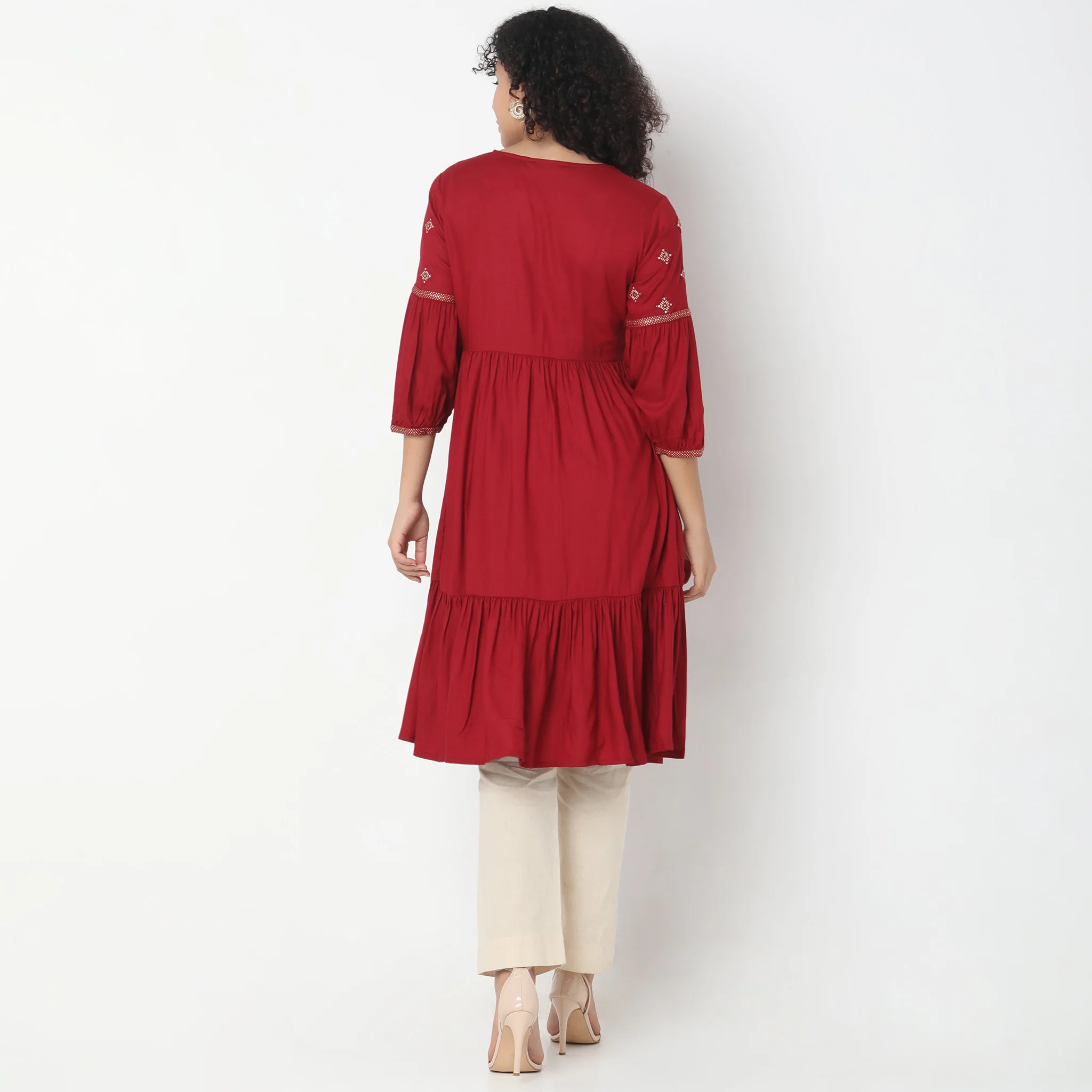 Flare Fit Printed Kurta - Image 3
