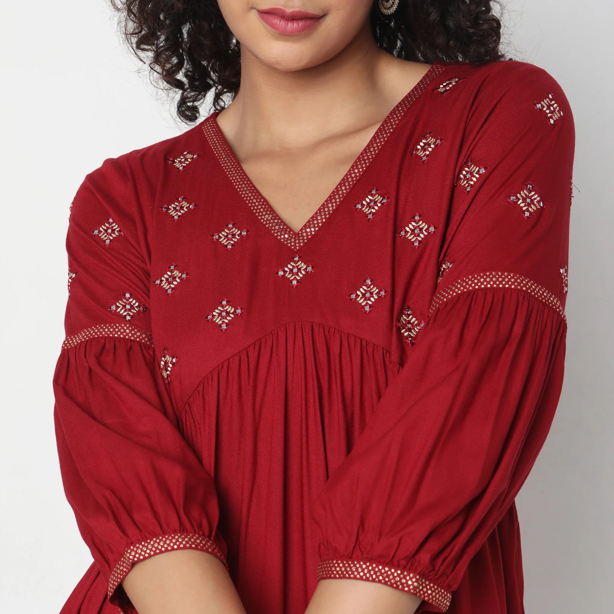 Flare Fit Printed Kurta - Image 4