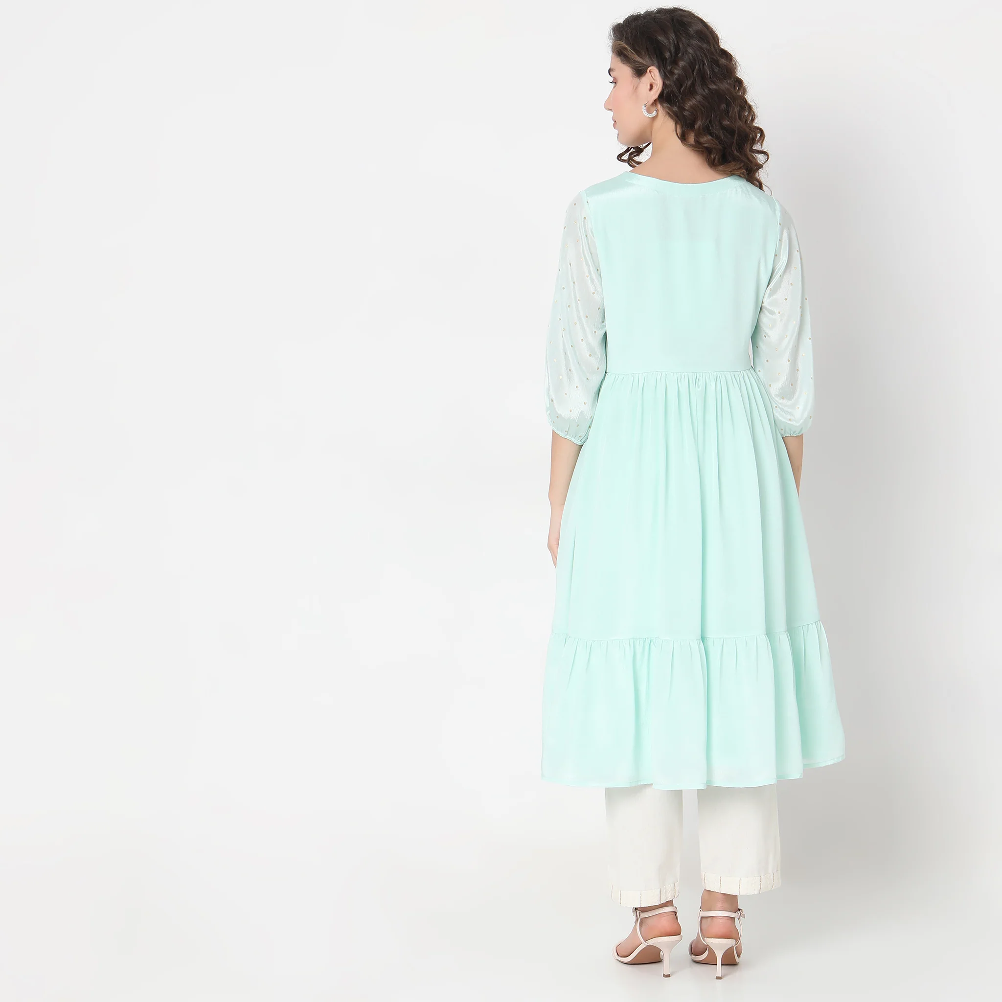 Flare Fit Printed Kurta - Image 3
