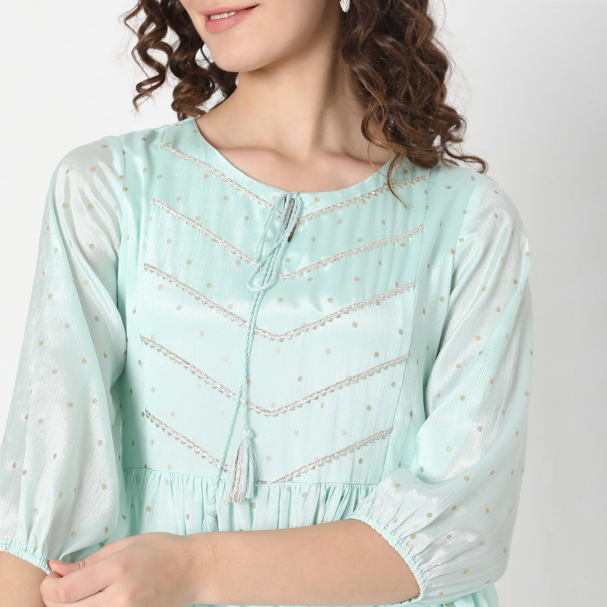 Flare Fit Printed Kurta - Image 4