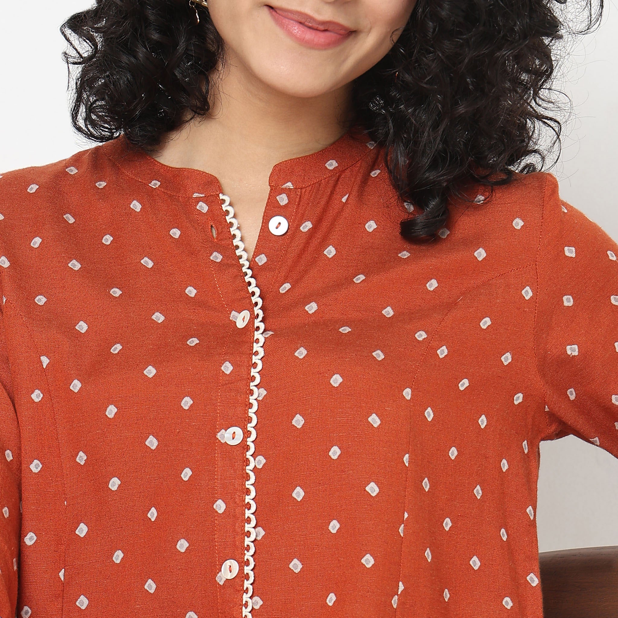 Flare Fit Printed Kurta - Image 4