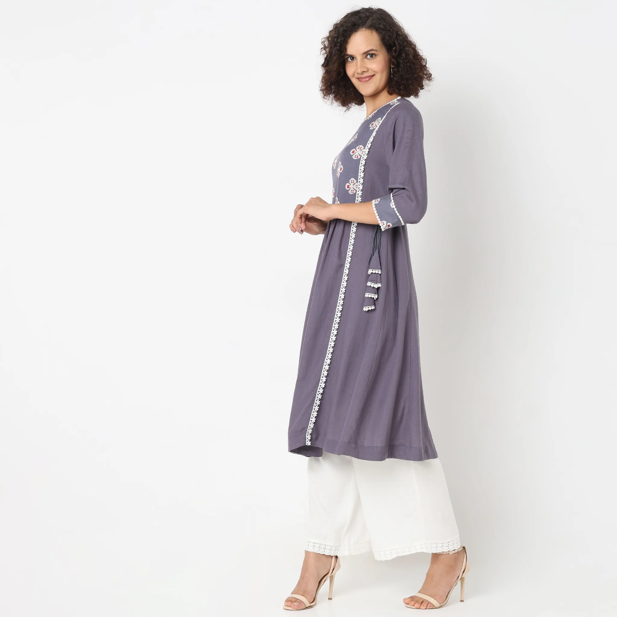 Flare Fit Printed Kurta - Image 10