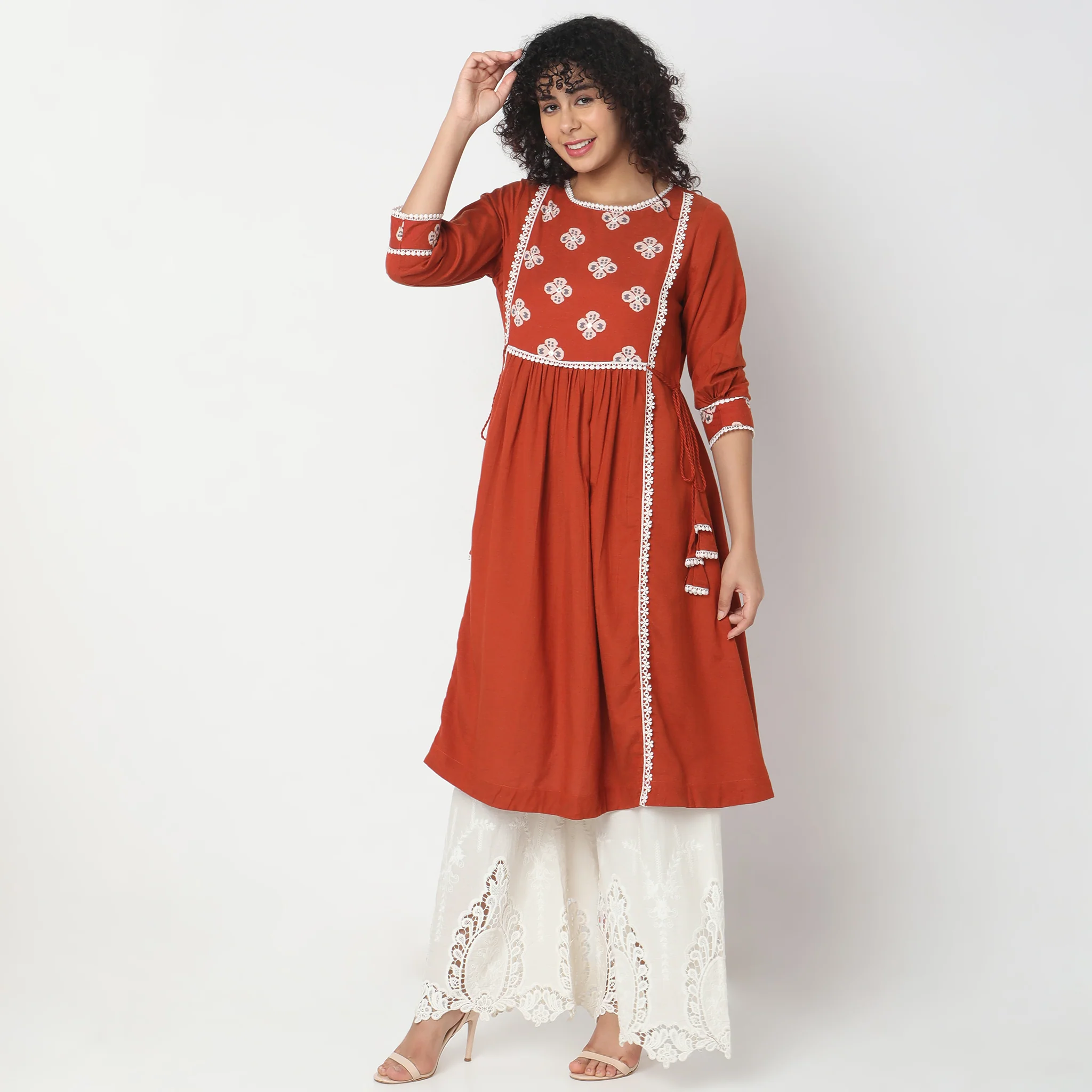 Flare Fit Printed Kurta - Image 5