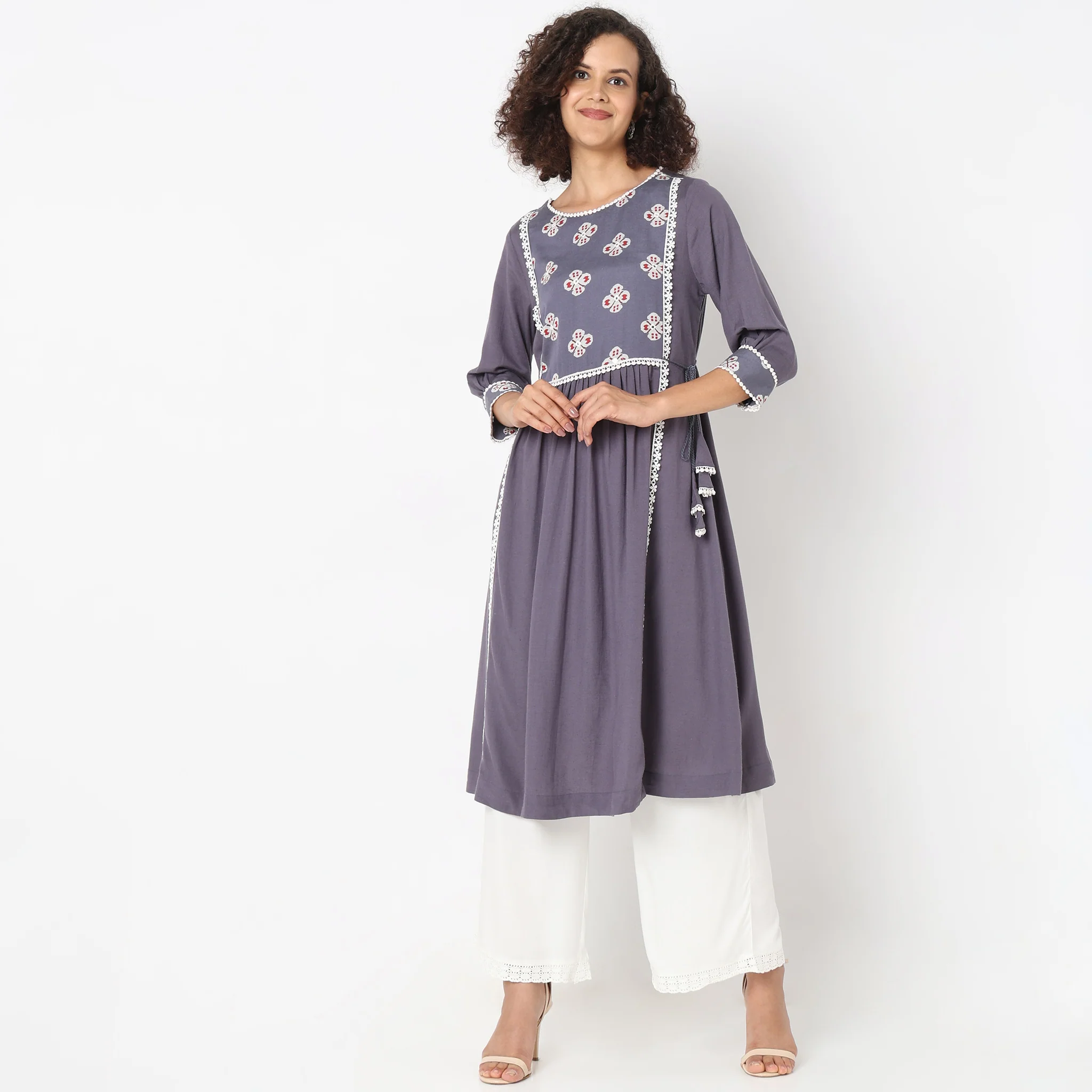 Flare Fit Printed Kurta - Image 7