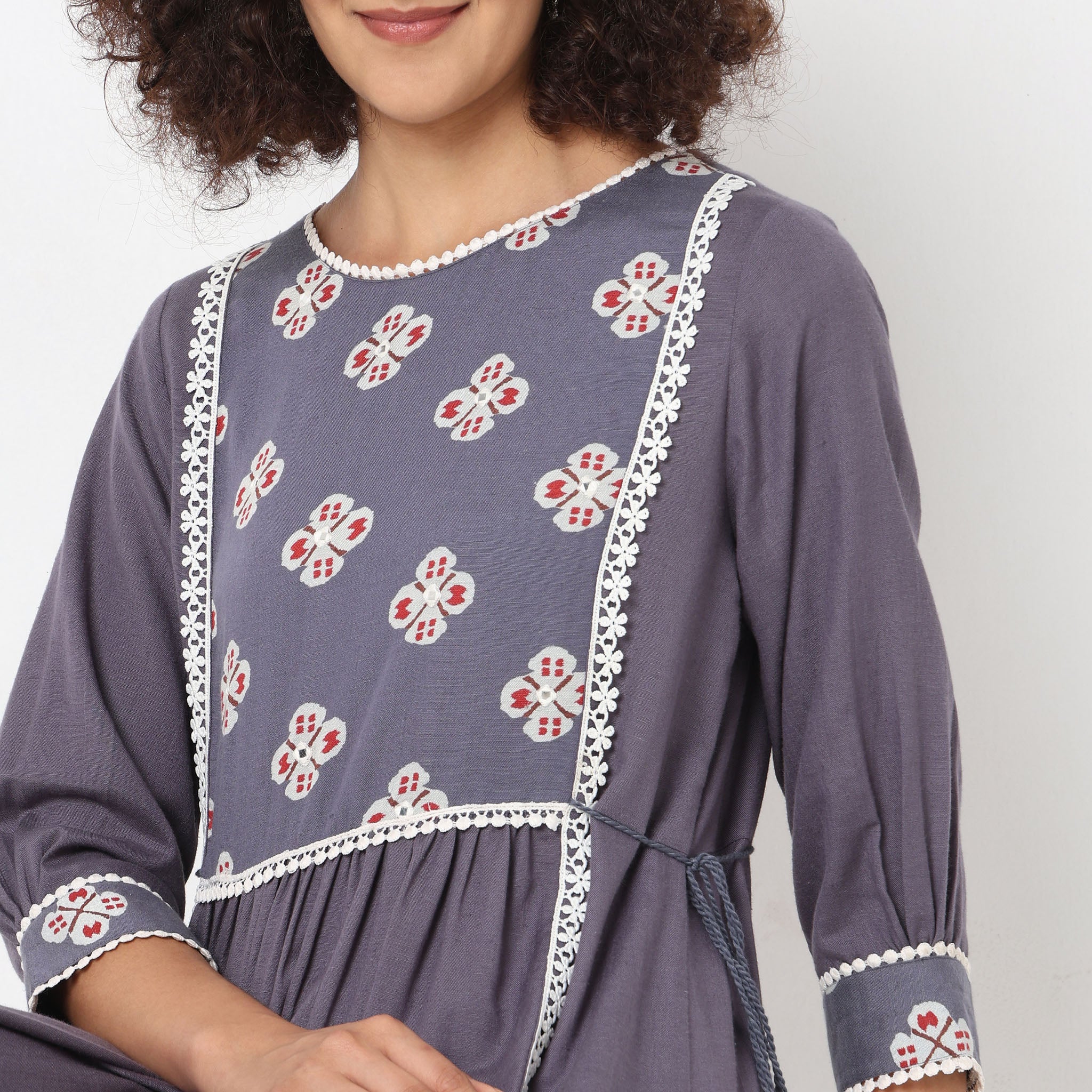 Flare Fit Printed Kurta - Image 9