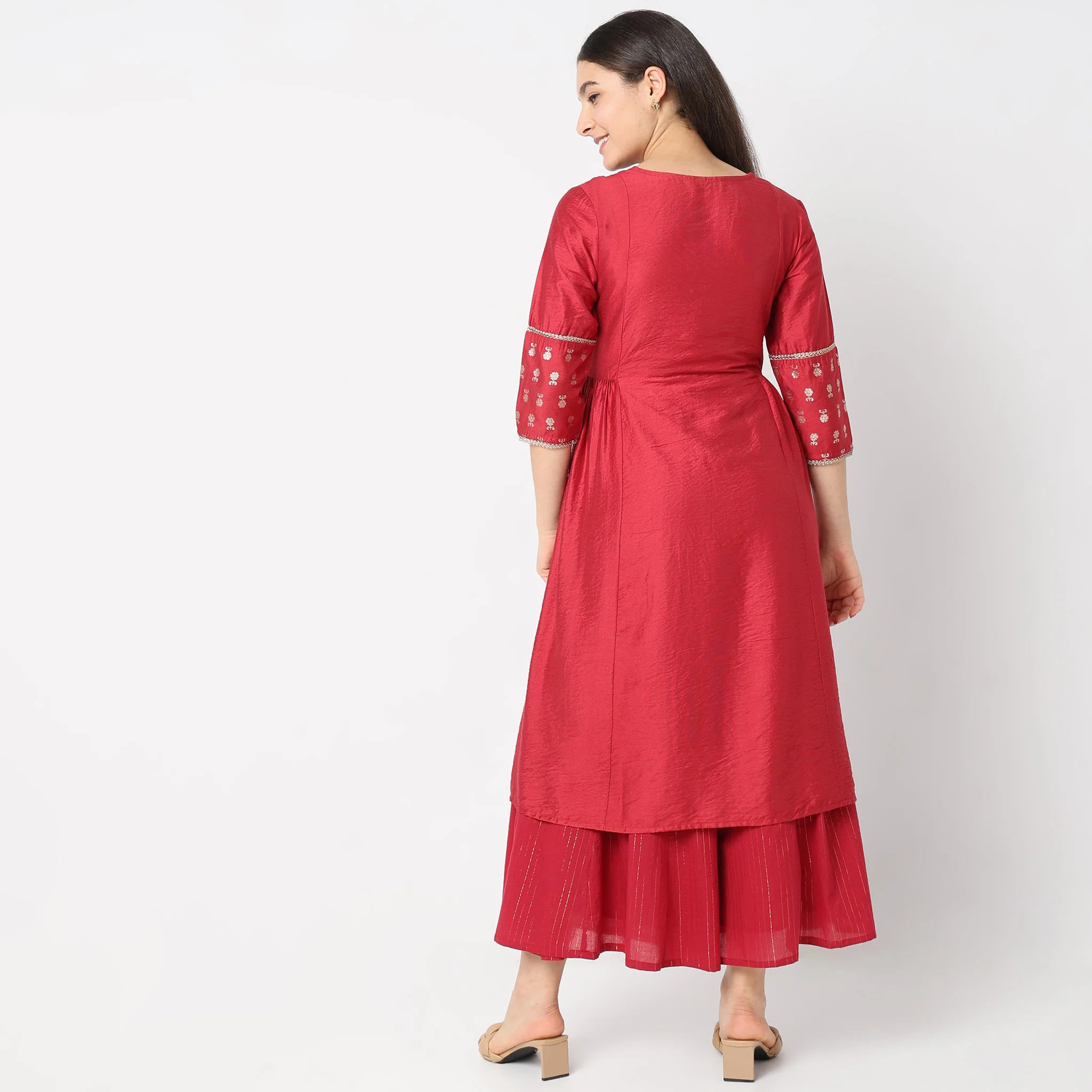 Flare Fit Printed Kurta - Image 3