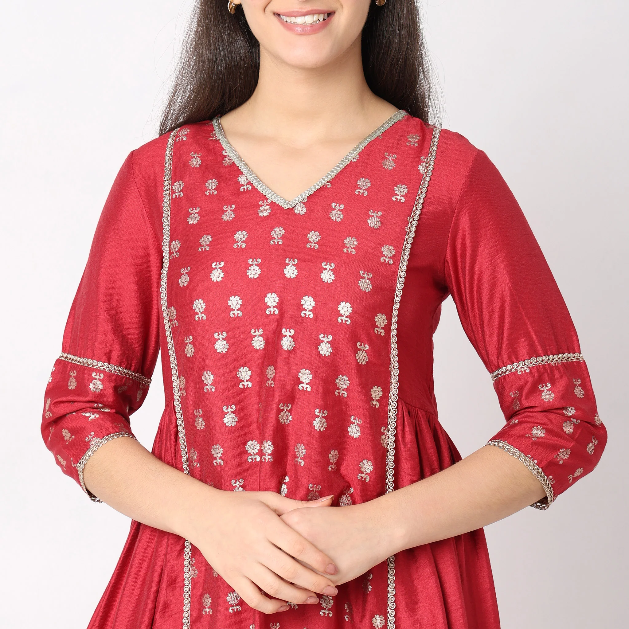 Flare Fit Printed Kurta - Image 4