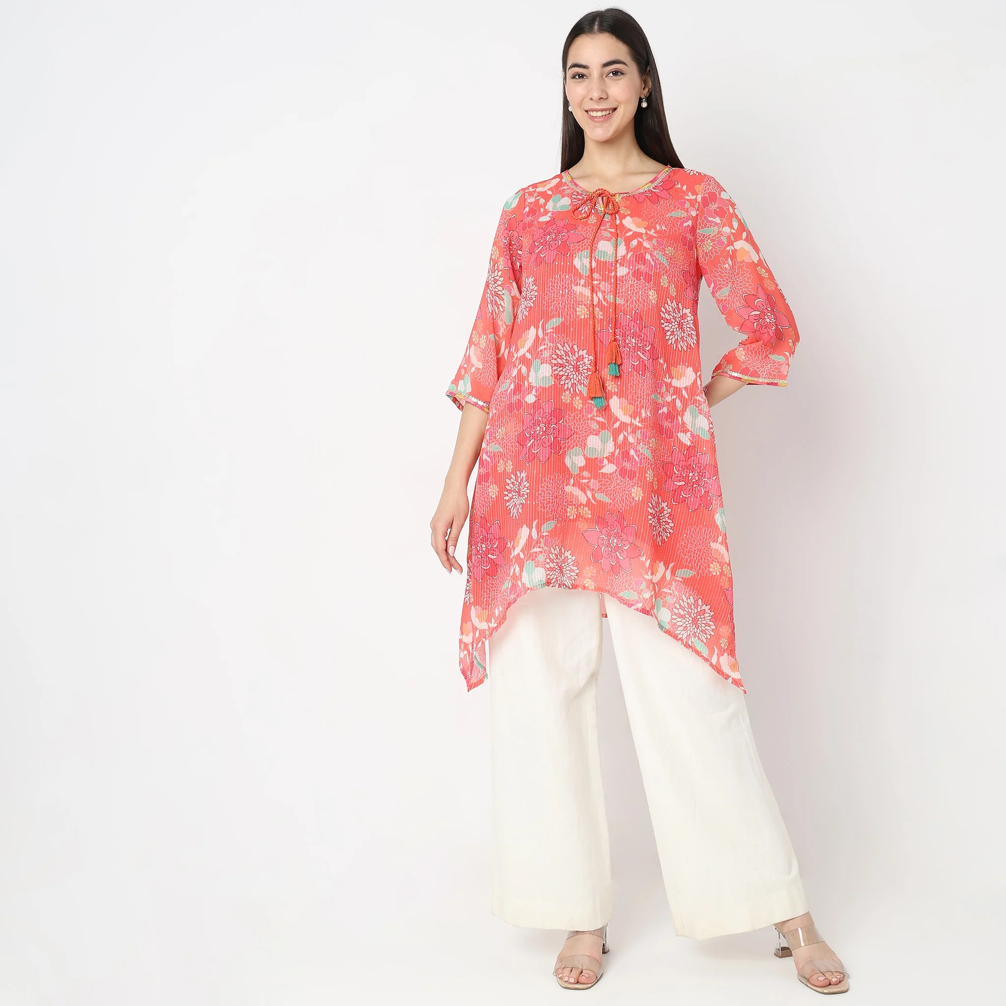 Flare Fit Printed Kurta - Image 2
