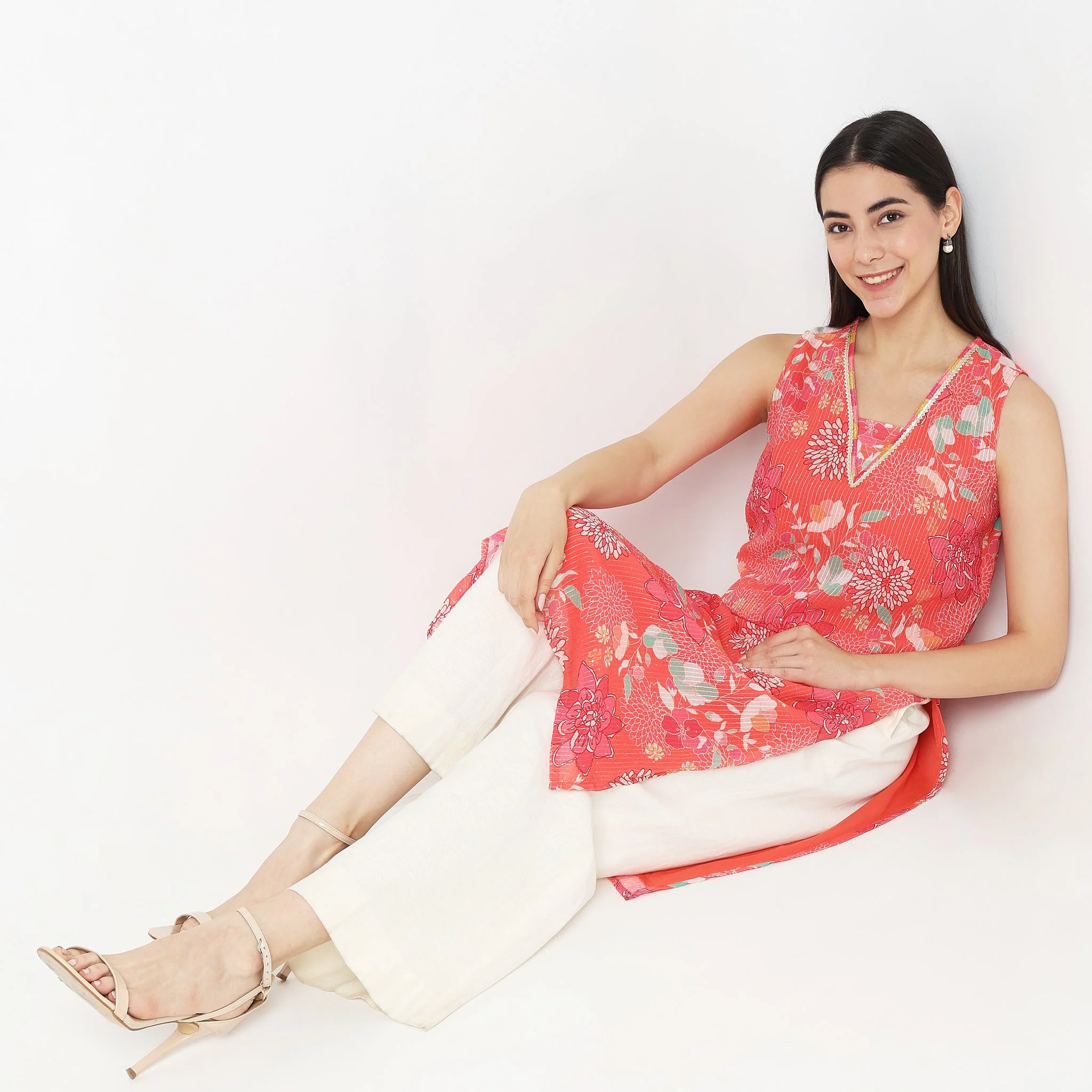 Flare Fit Printed Kurta - Image 6