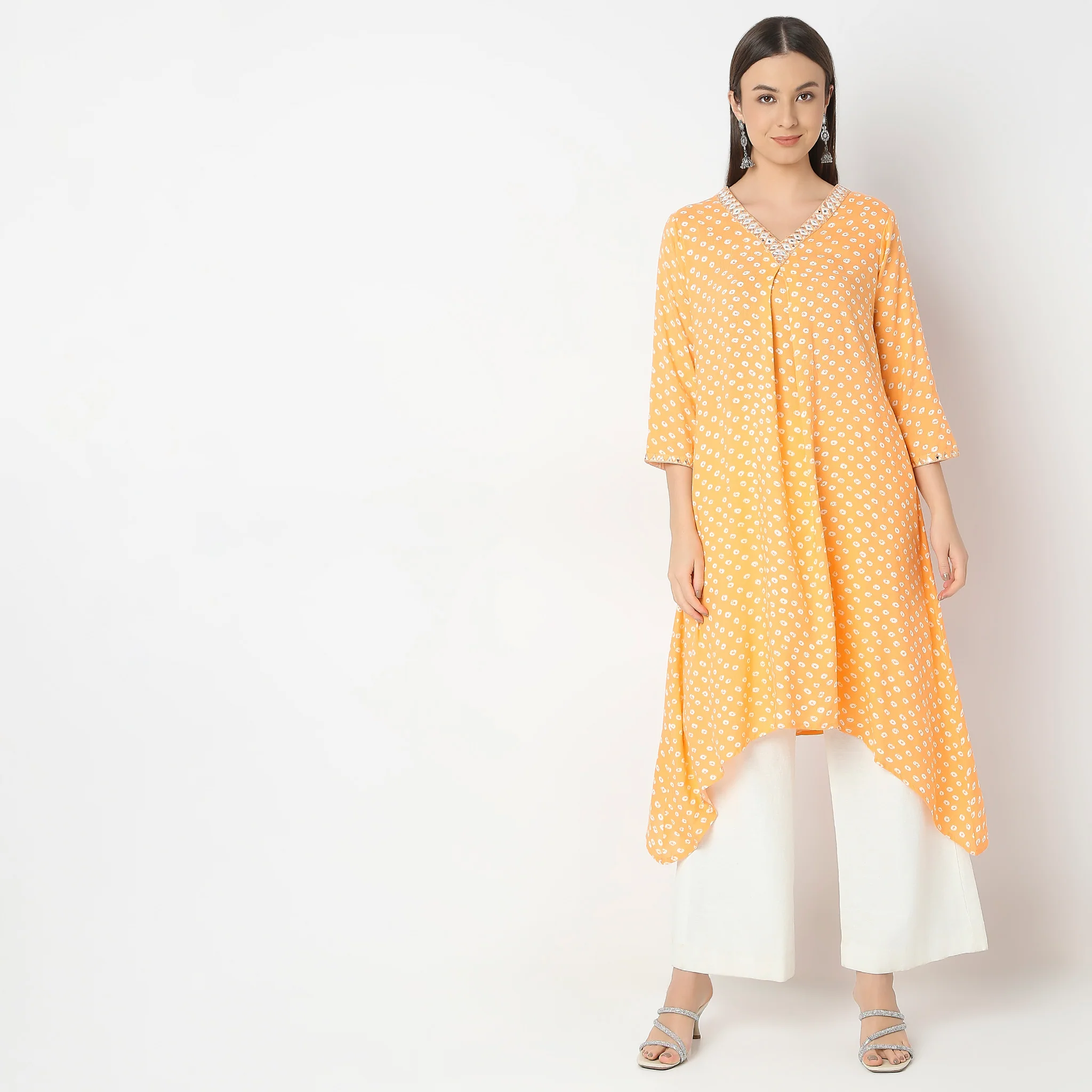 Flare Fit Printed Kurta - Image 2