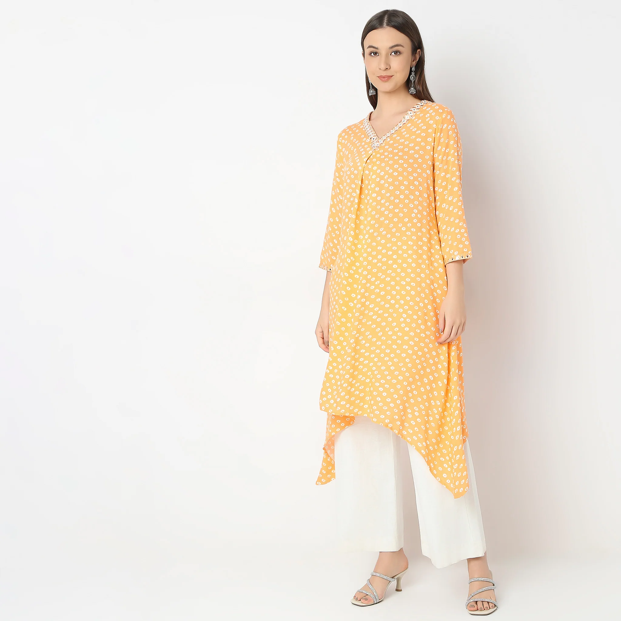 Flare Fit Printed Kurta - Image 5
