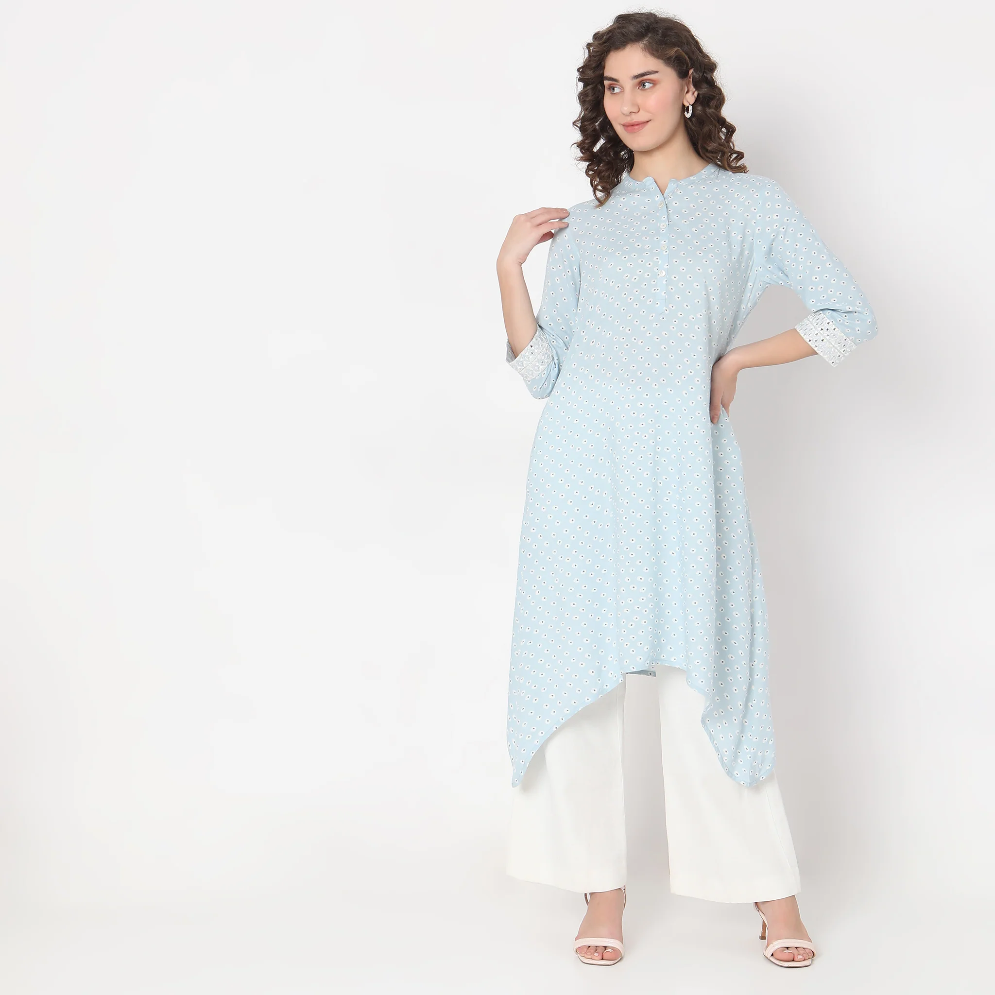 Flare Fit Printed Kurta - Image 2