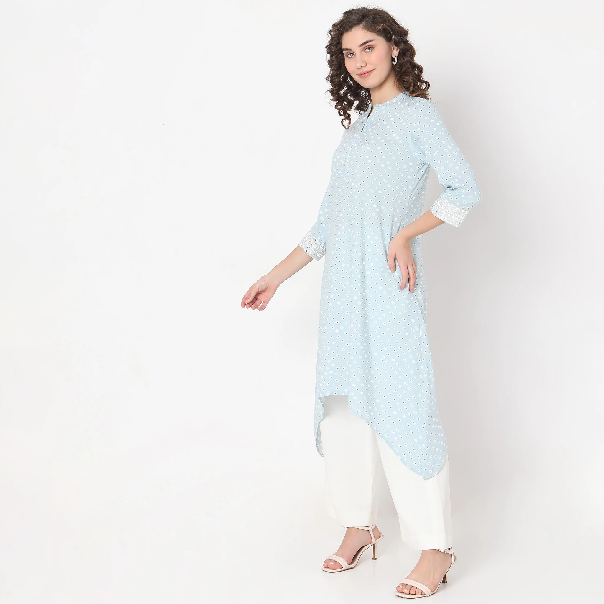 Flare Fit Printed Kurta - Image 5