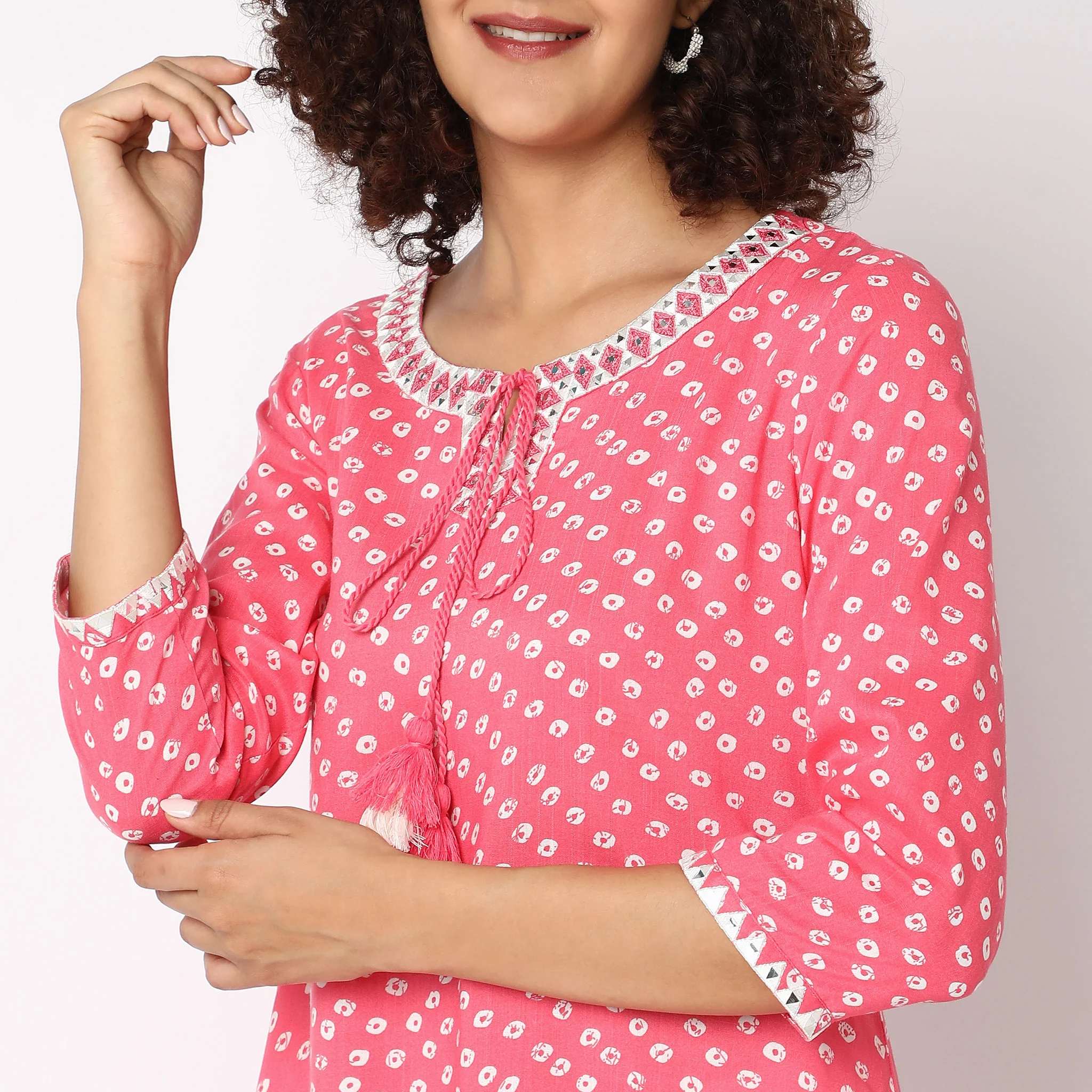 Flare Fit Printed Kurta - Image 9