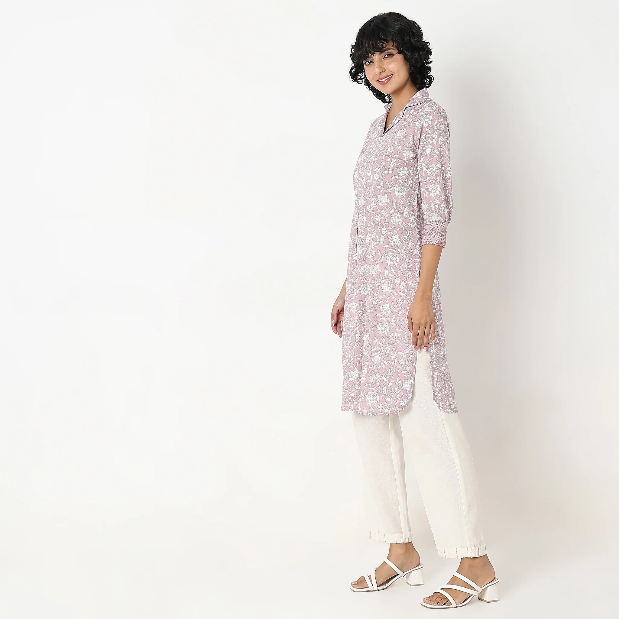 Flare Fit Printed Kurta - Image 5