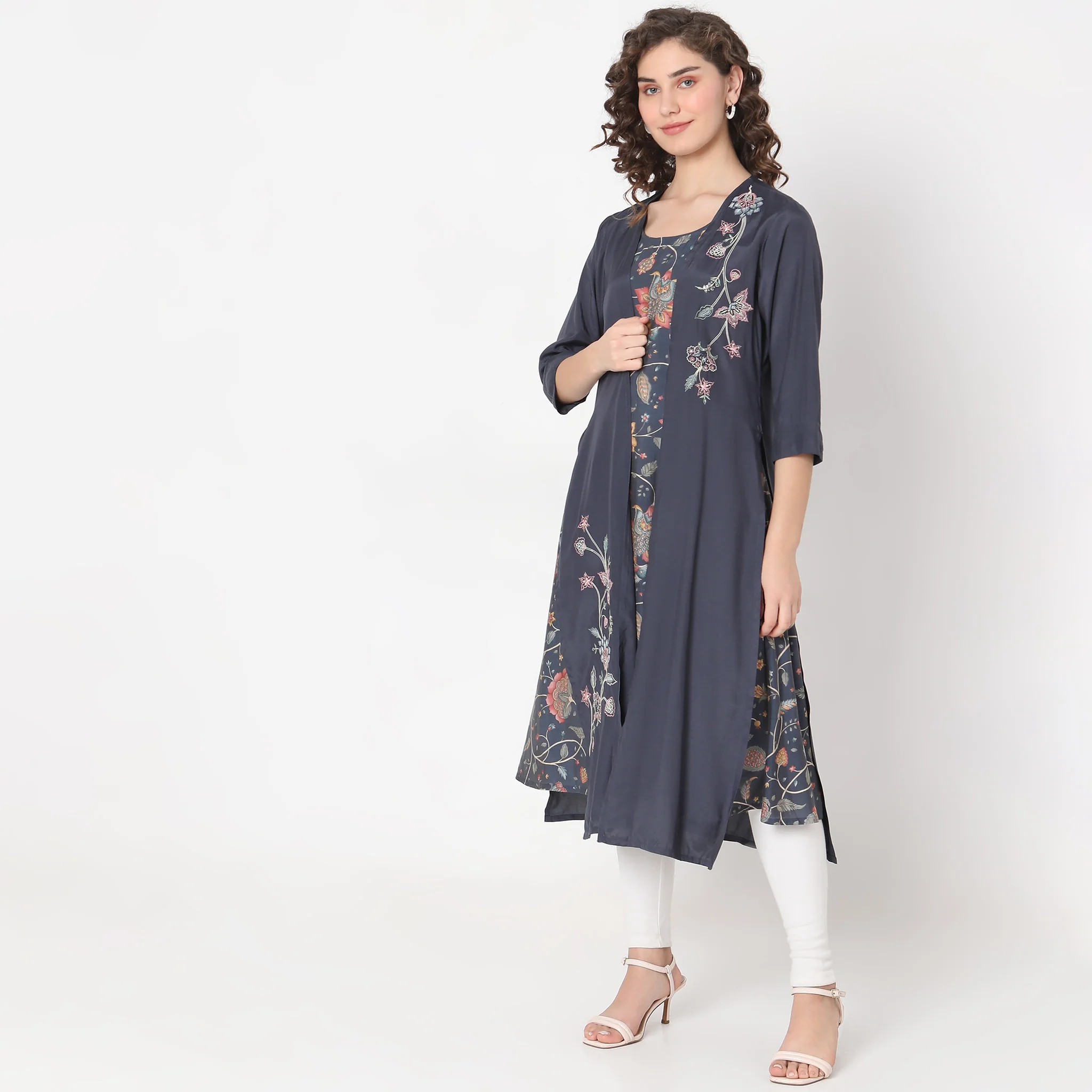 Flare Fit Printed Kurta - Image 5