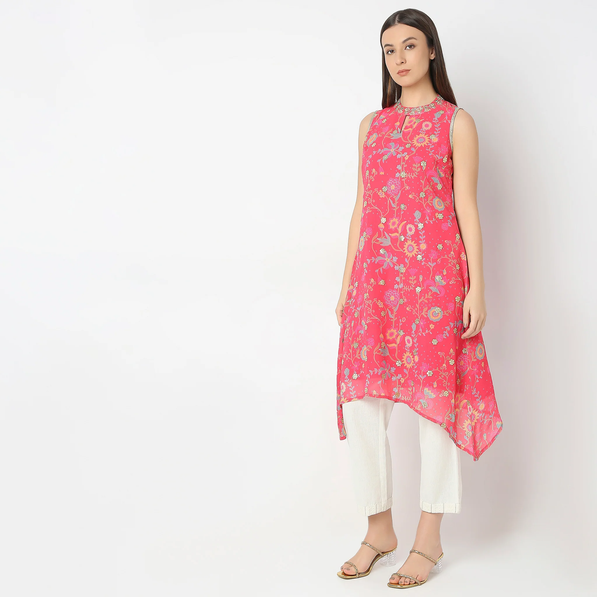 Flare Fit Printed Kurta - Image 5