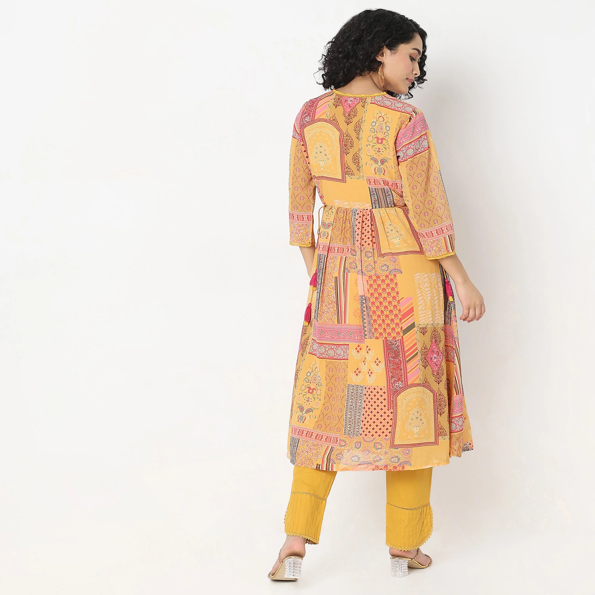 Flare Fit Printed Kurta - Image 3