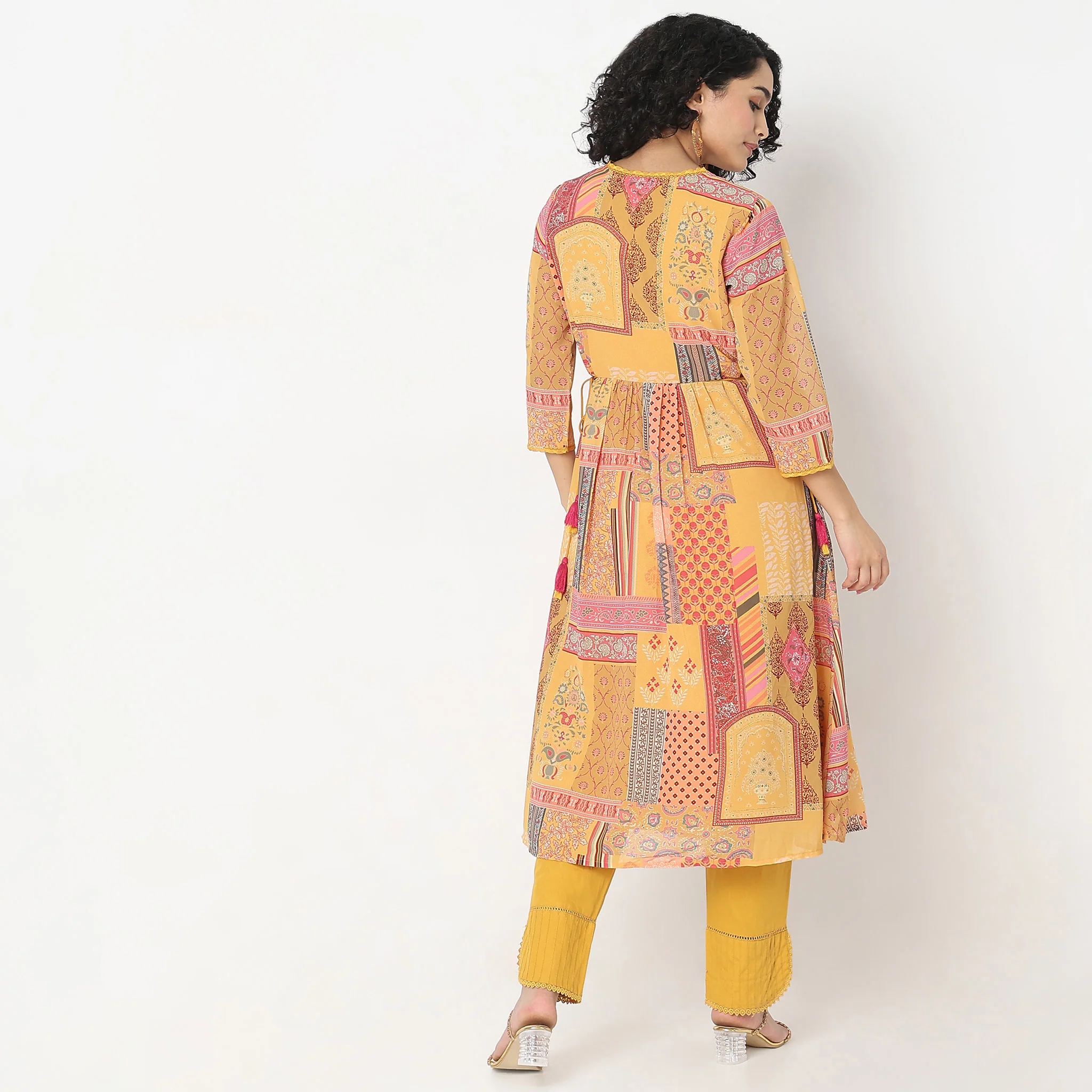 Flare Fit Printed Kurta - Image 3
