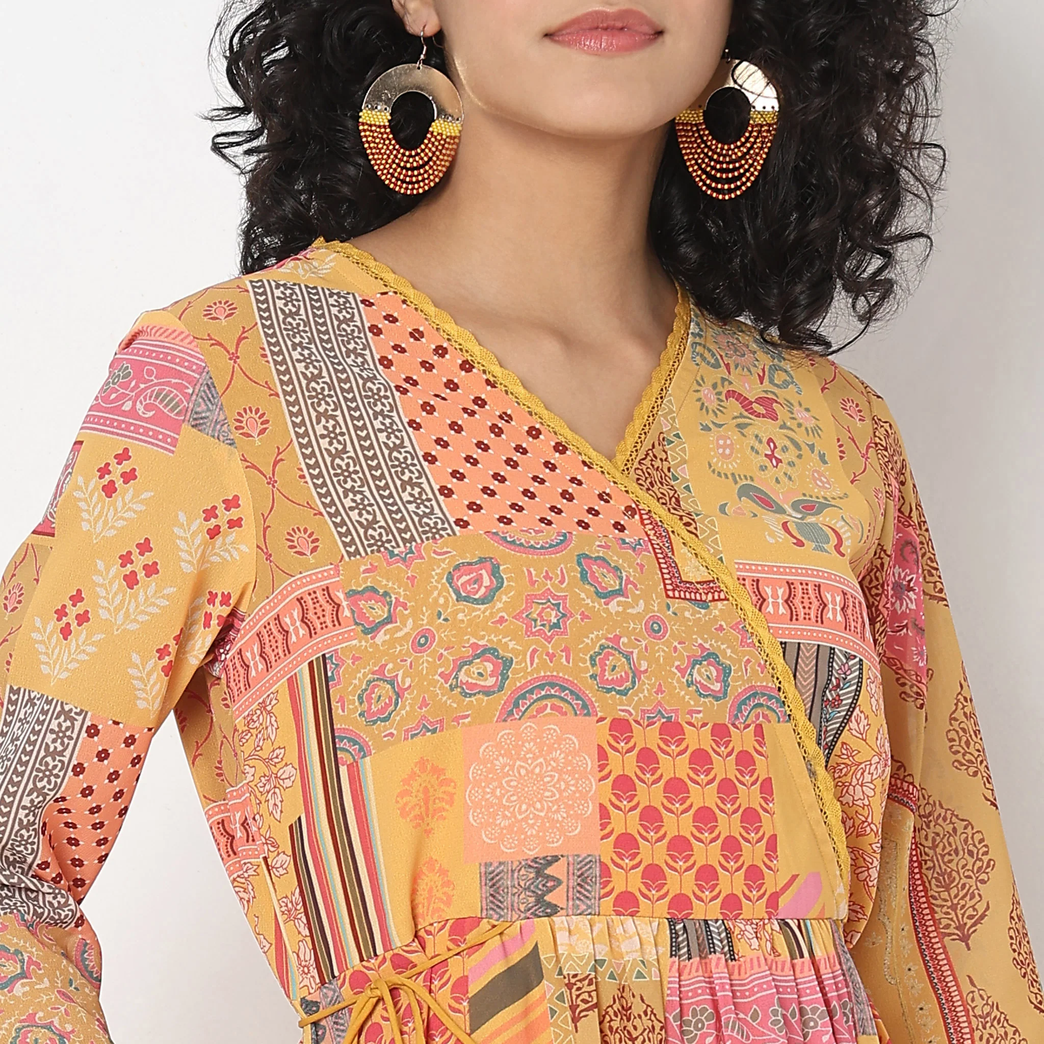 Flare Fit Printed Kurta - Image 4