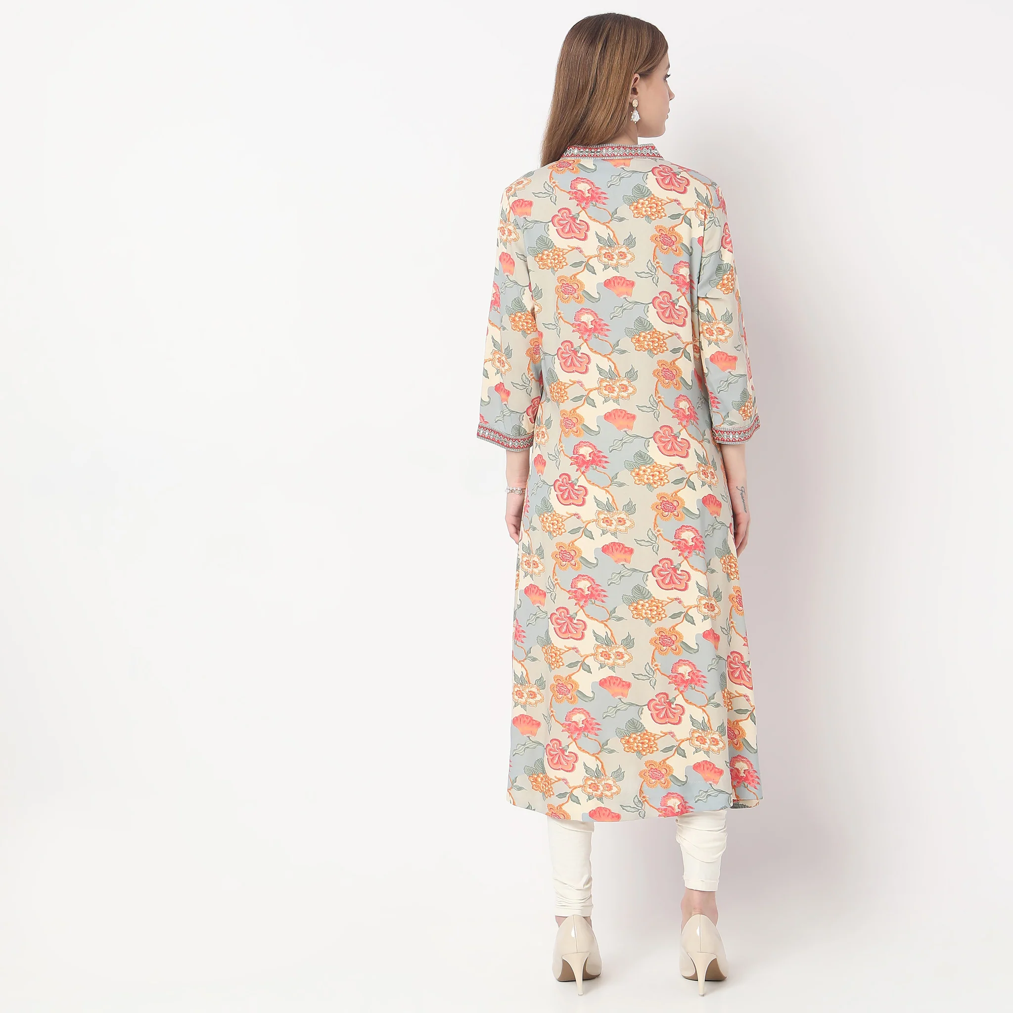 Flare Fit Printed Kurta - Image 3
