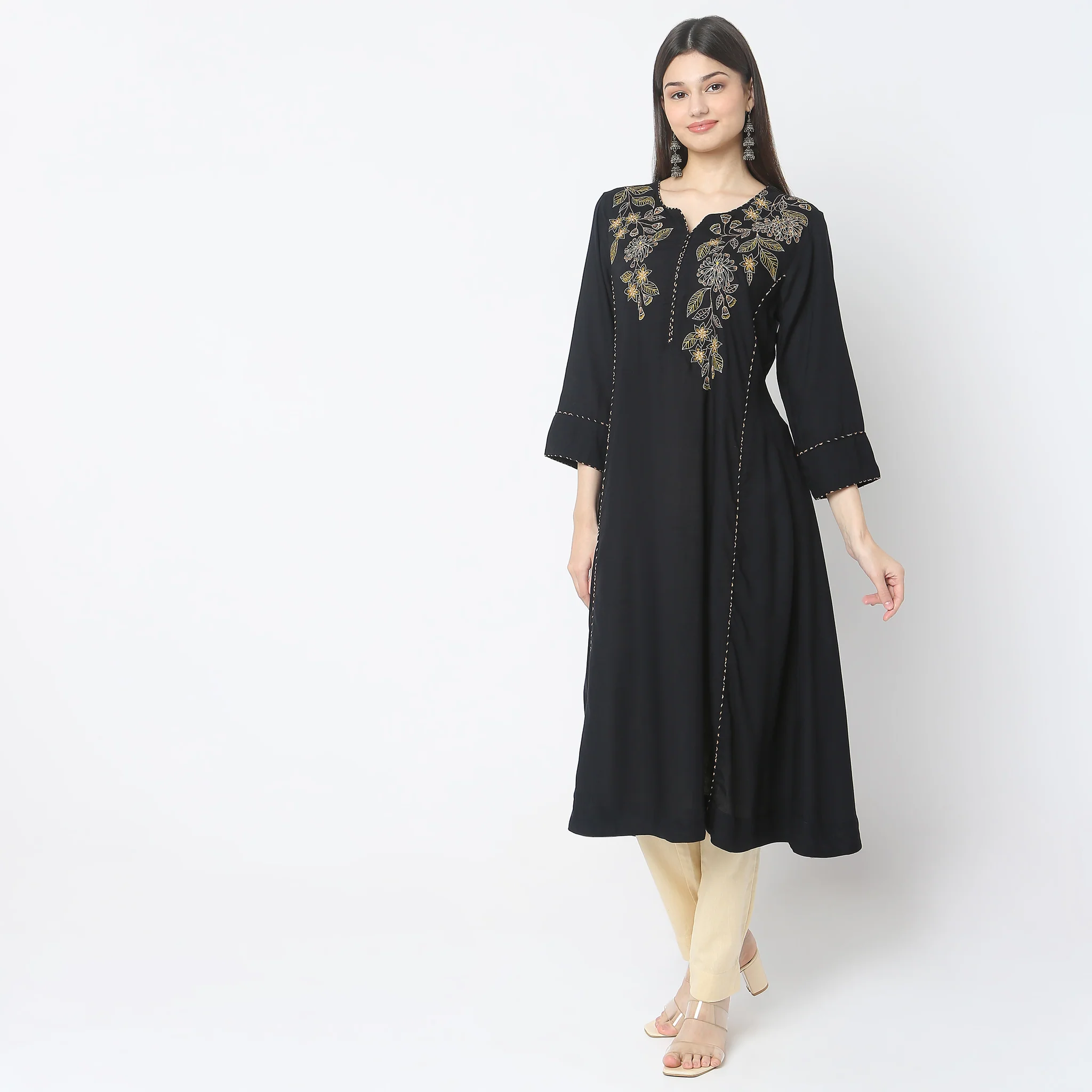 Flare Fit Printed Kurta - Image 5