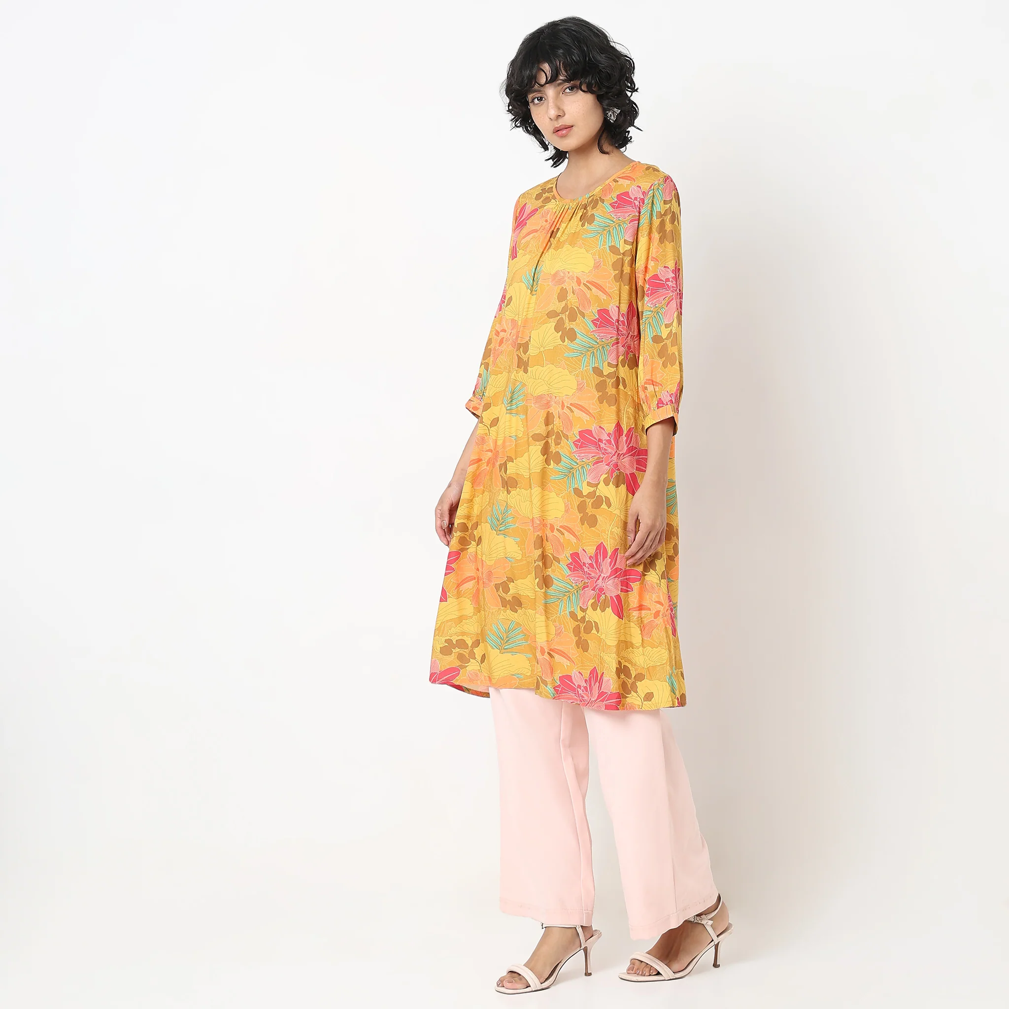 Flare Fit Printed Kurta - Image 5