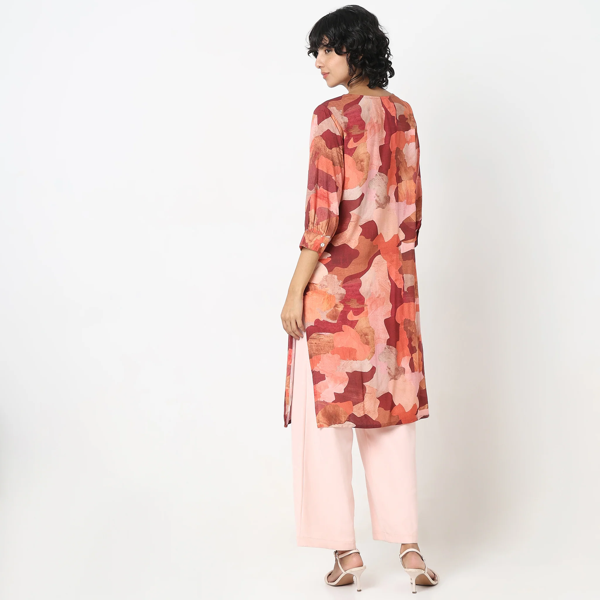Flare Fit Printed Kurta - Image 3