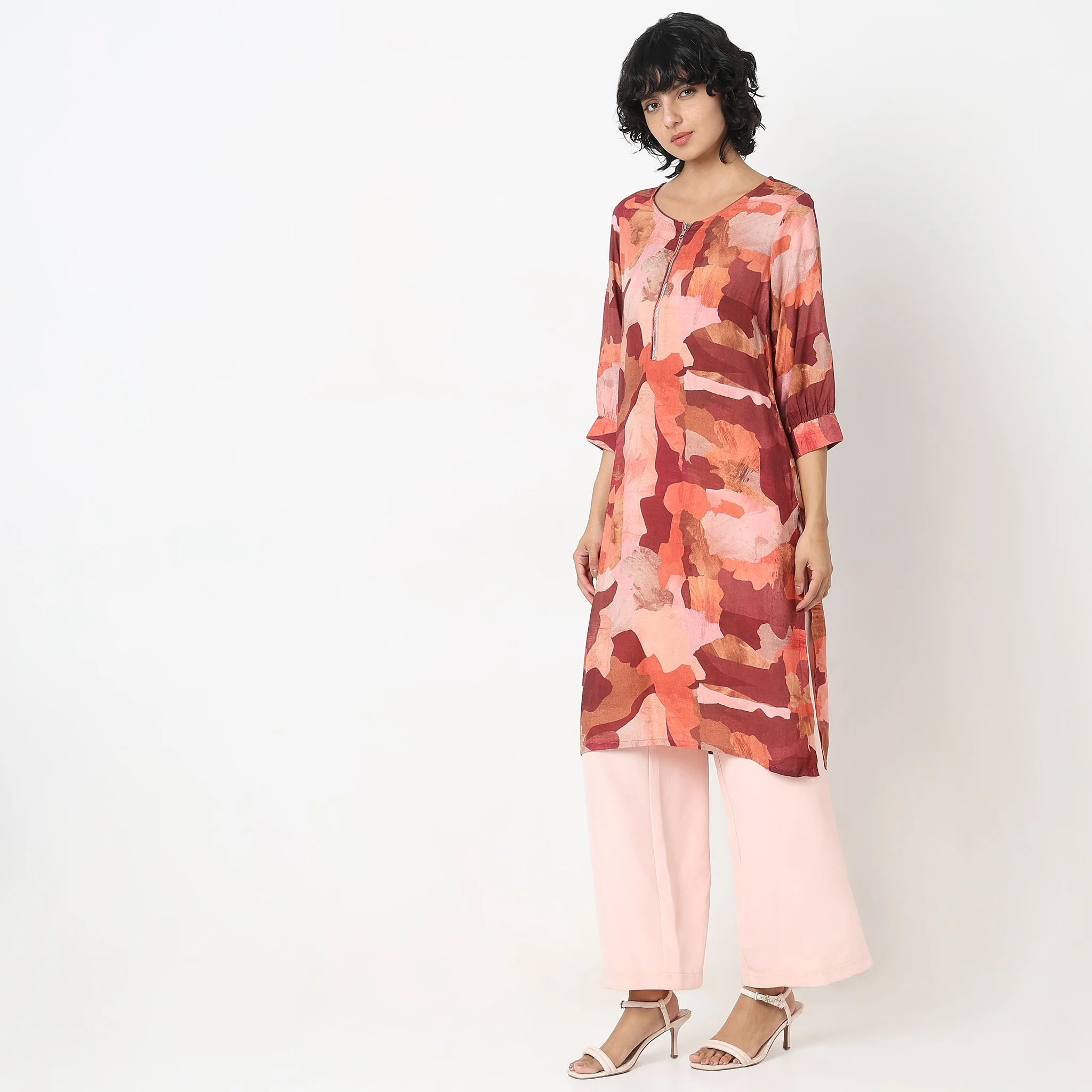 Flare Fit Printed Kurta - Image 5