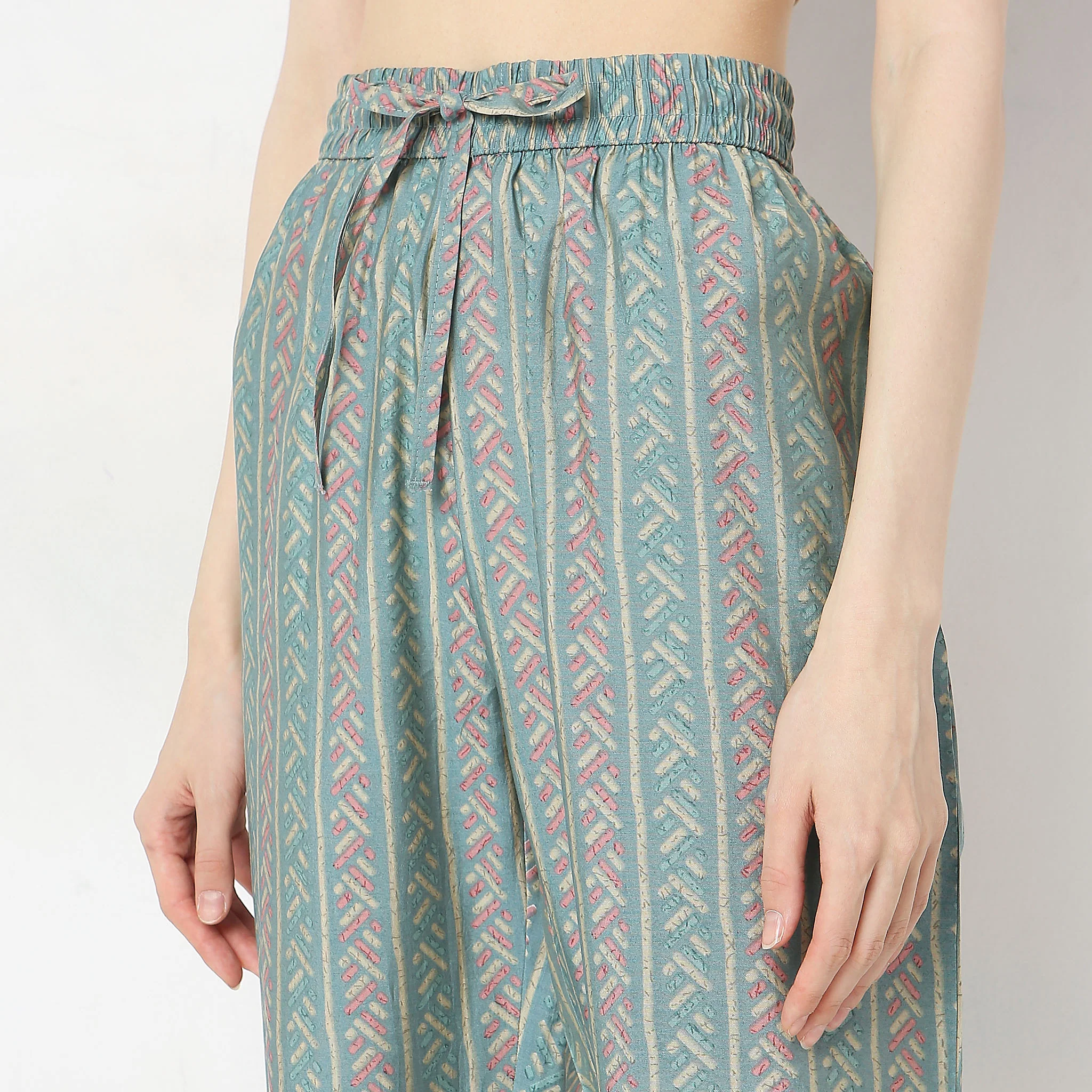 Flare Fit Printed Kurta With Pant Co-Ords - Image 13