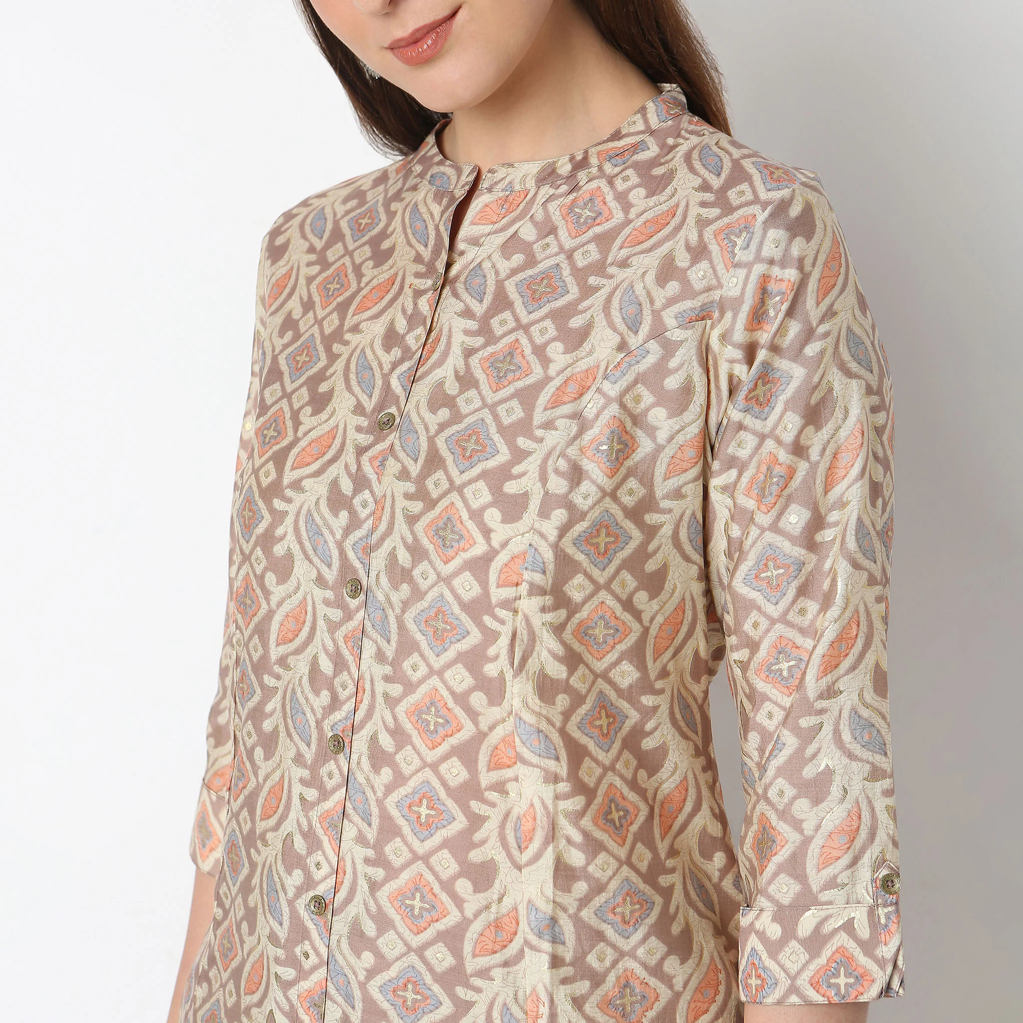 Flare Fit Printed Kurta With Pant Co-Ords - Image 4