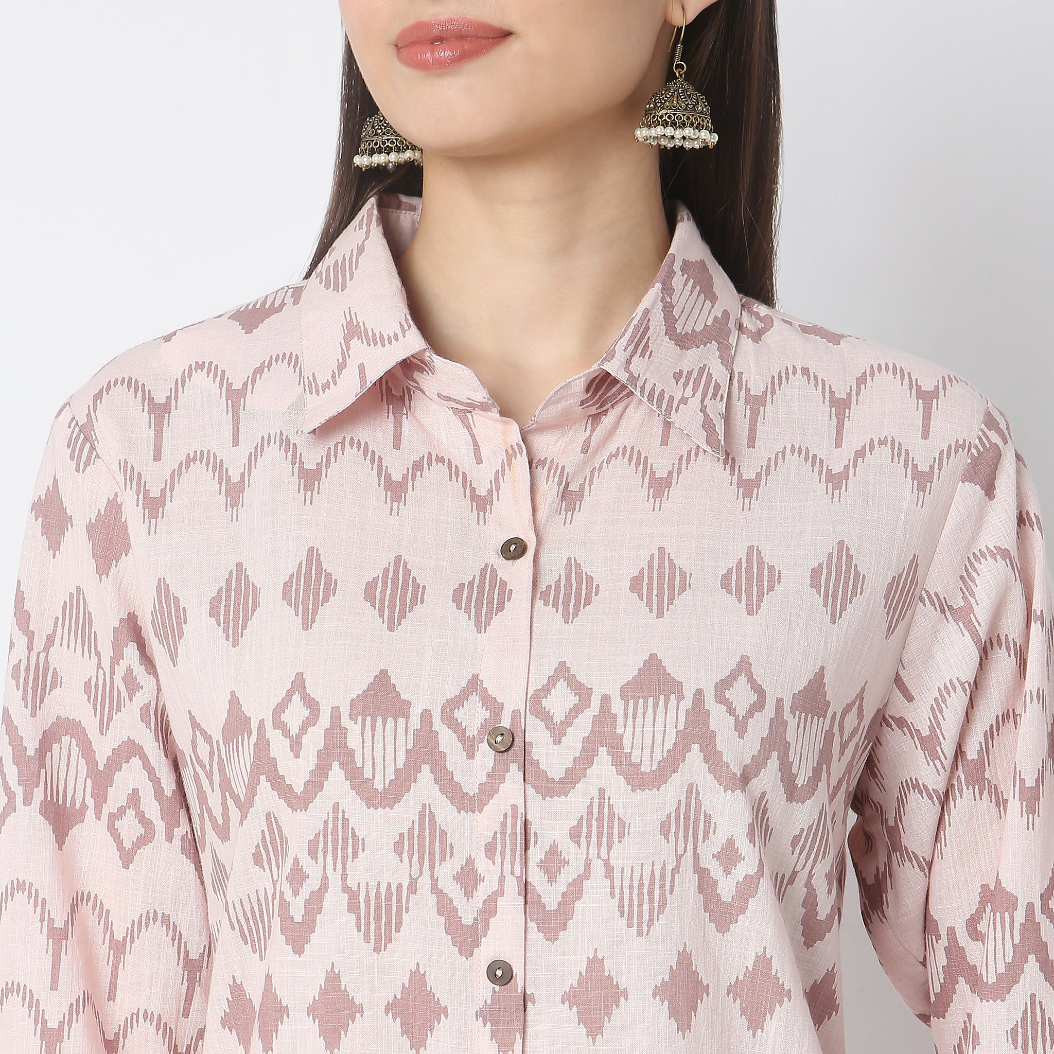 Flare Fit Printed Kurta With Pant Set - Image 4