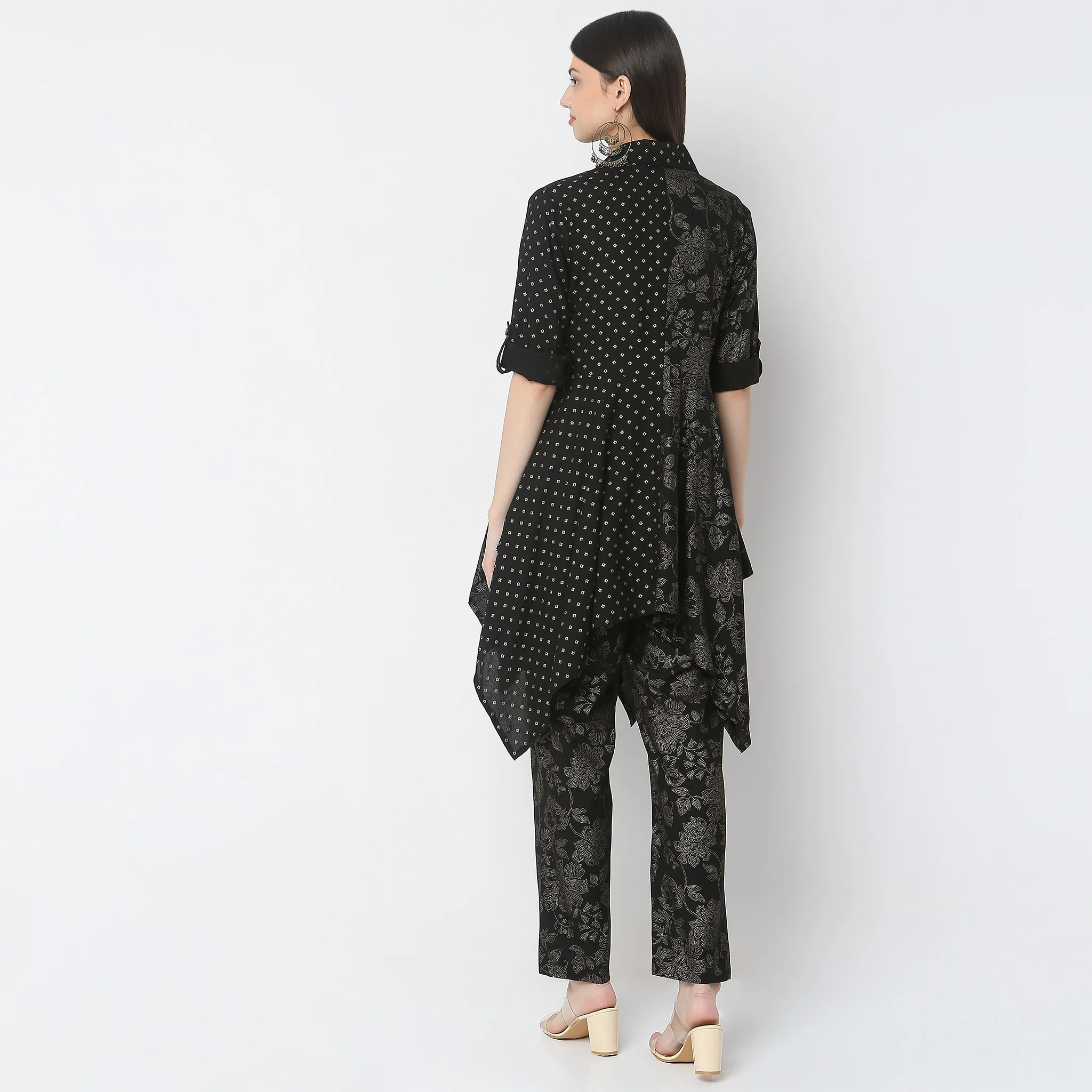 Flare Fit Printed Kurta With Pant Co-Ords - Image 3