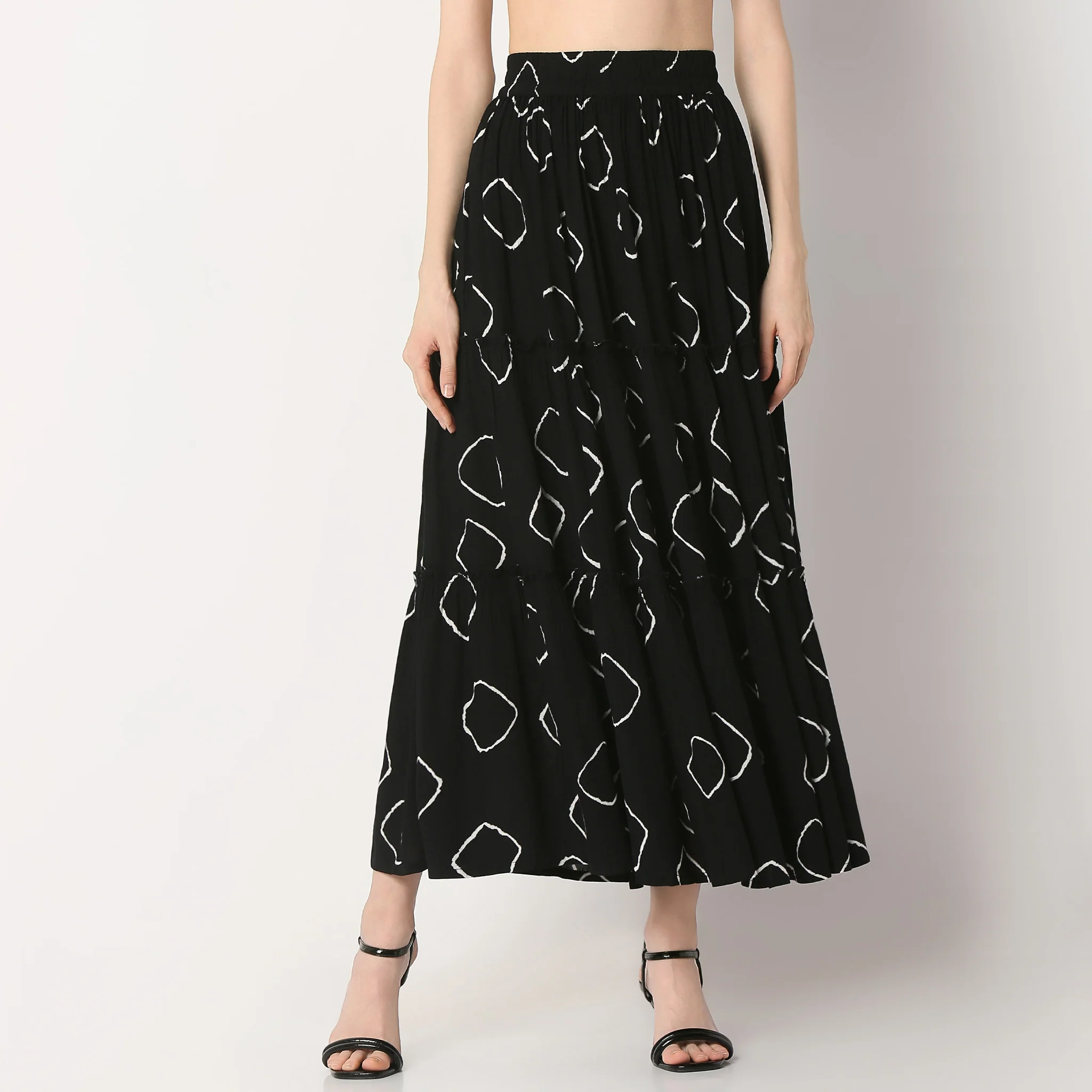 Printed Tiered Skirt - Image 2