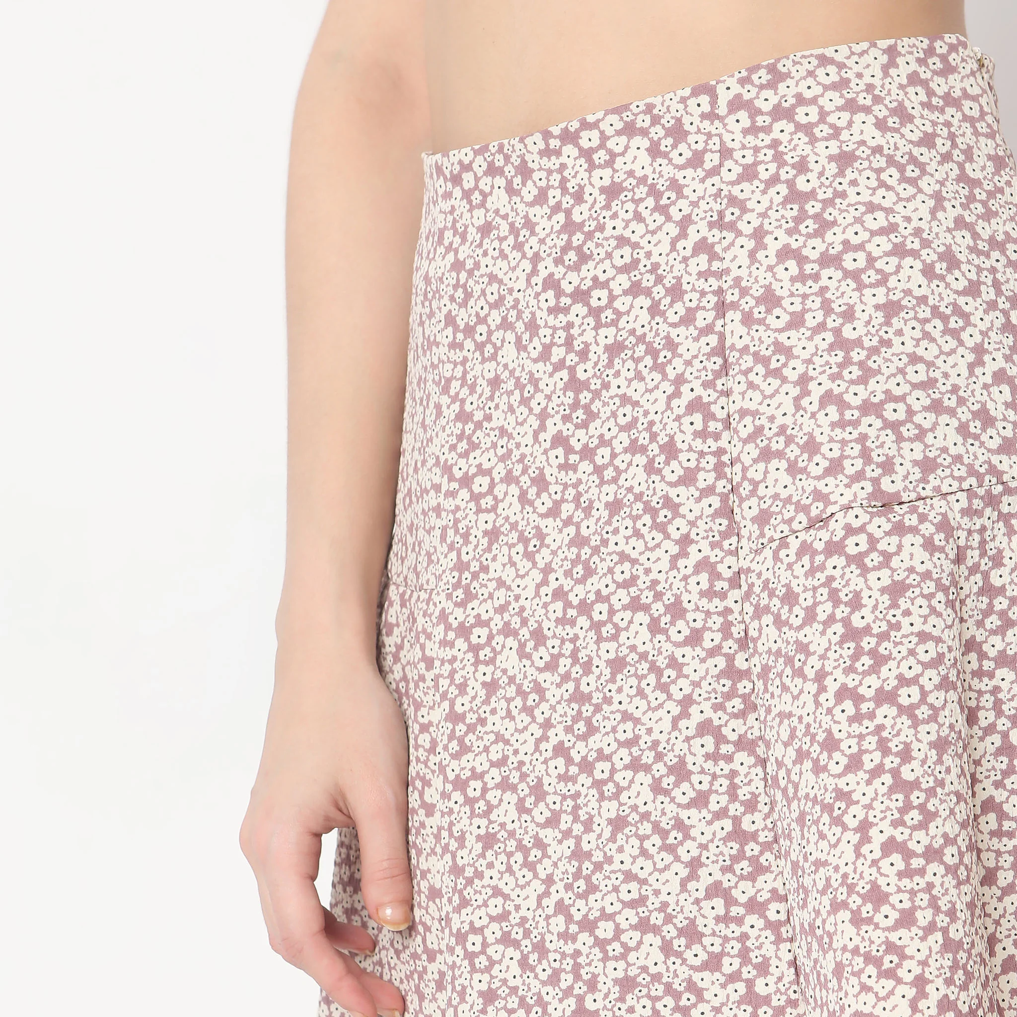 Flare Fit Printed Mid Rise Skirt - Image 4
