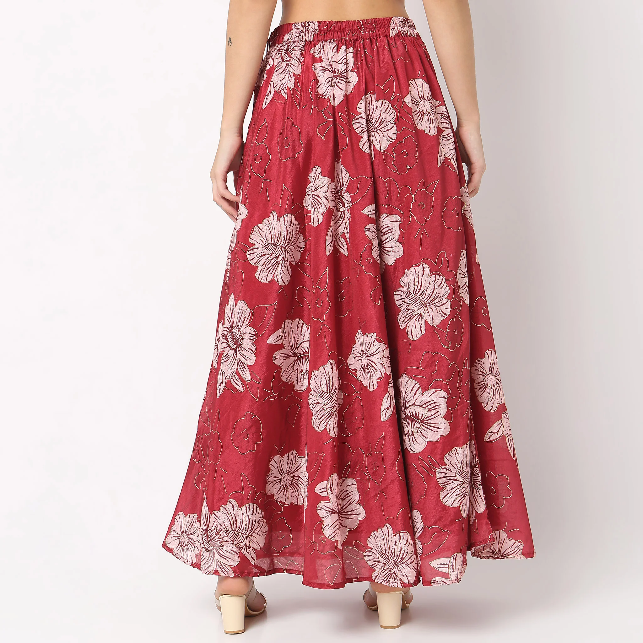 Flare Fit Printed Skirt - Image 3
