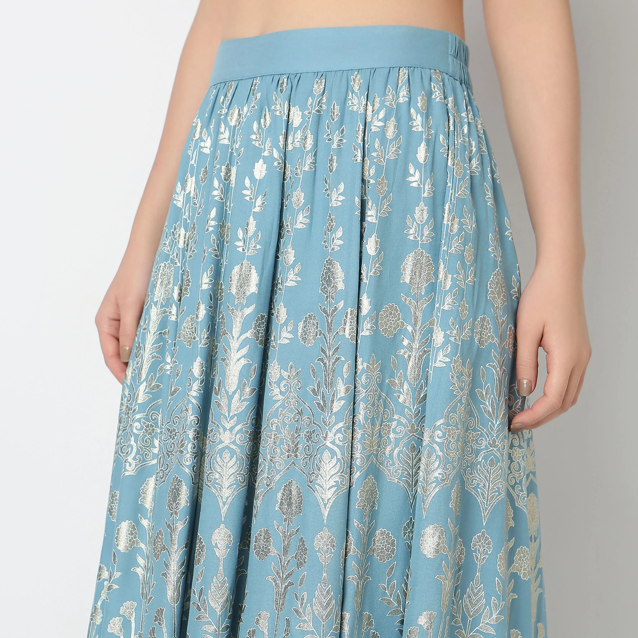 Flare Fit Printed Skirt - Image 4