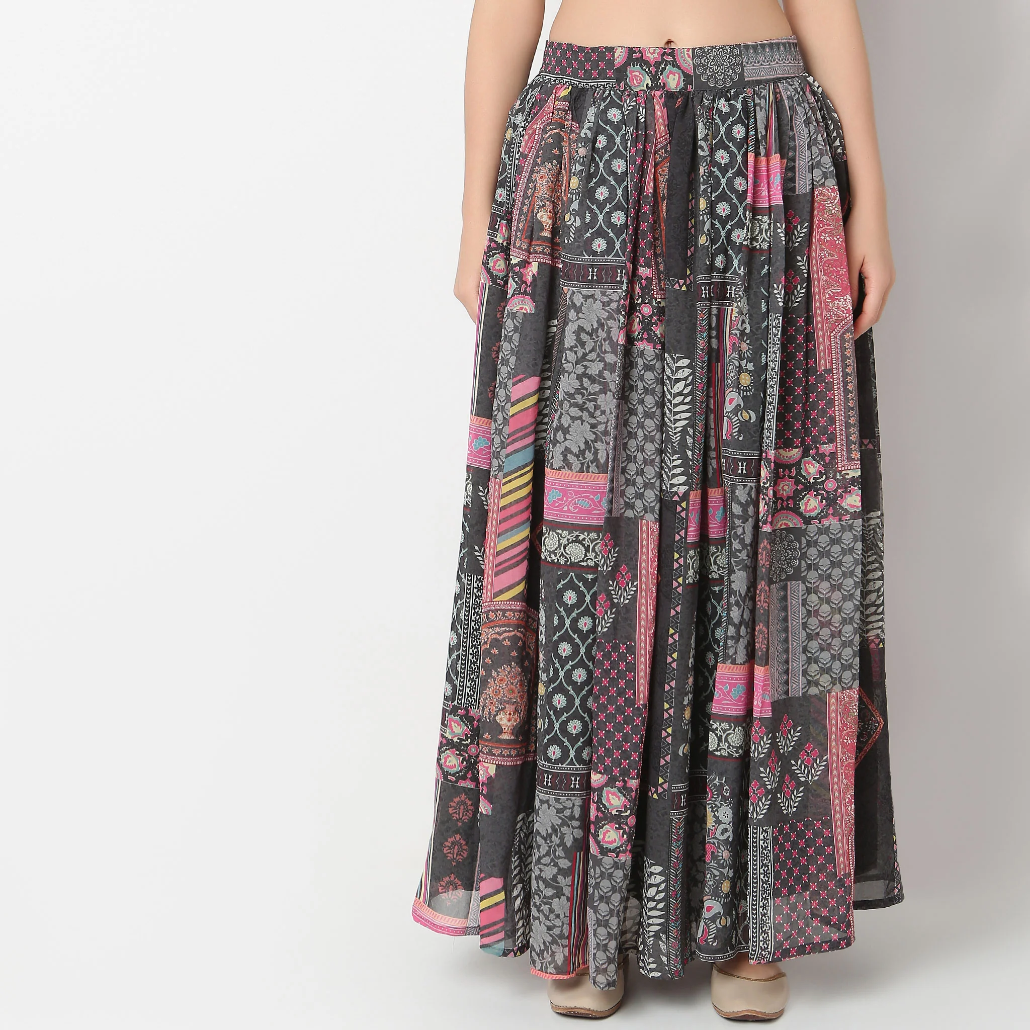 Flare Fit Printed Skirt - Image 2