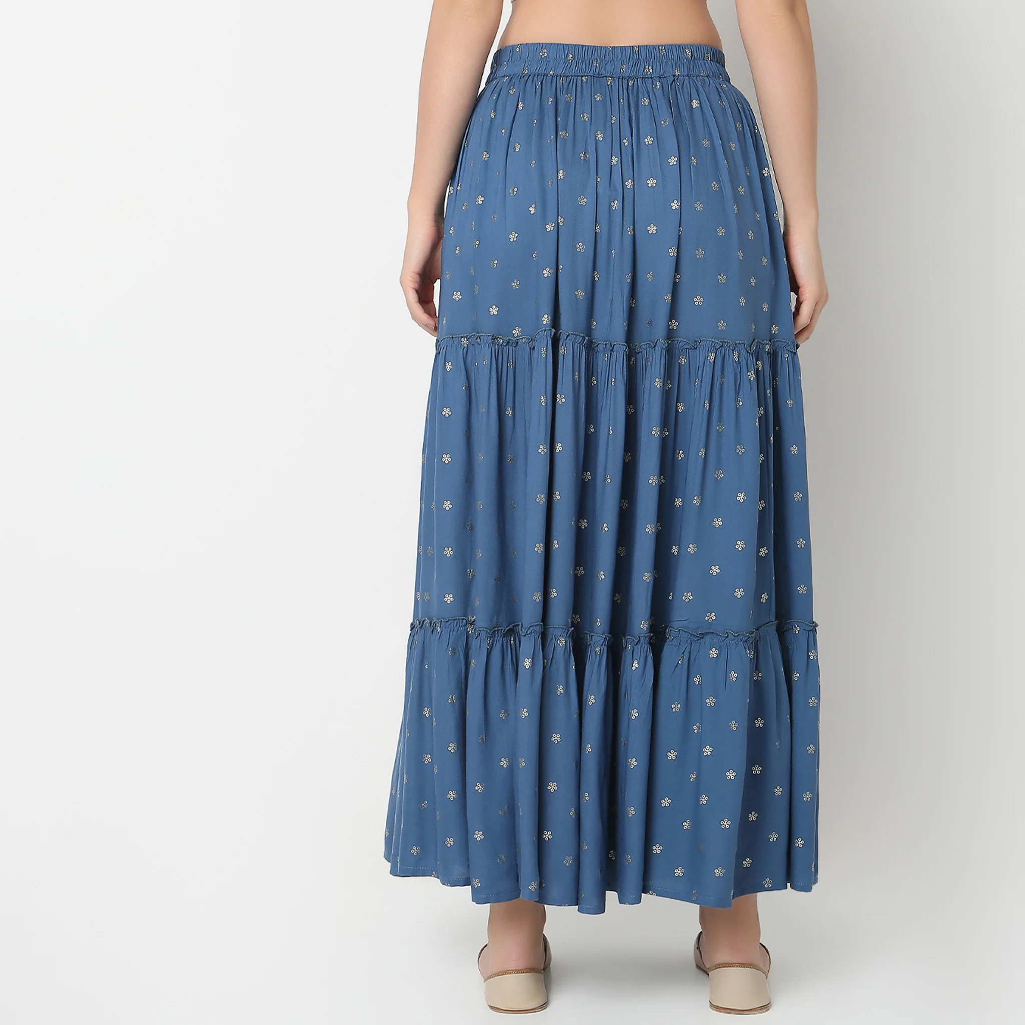Flare Fit Printed Skirt - Image 3